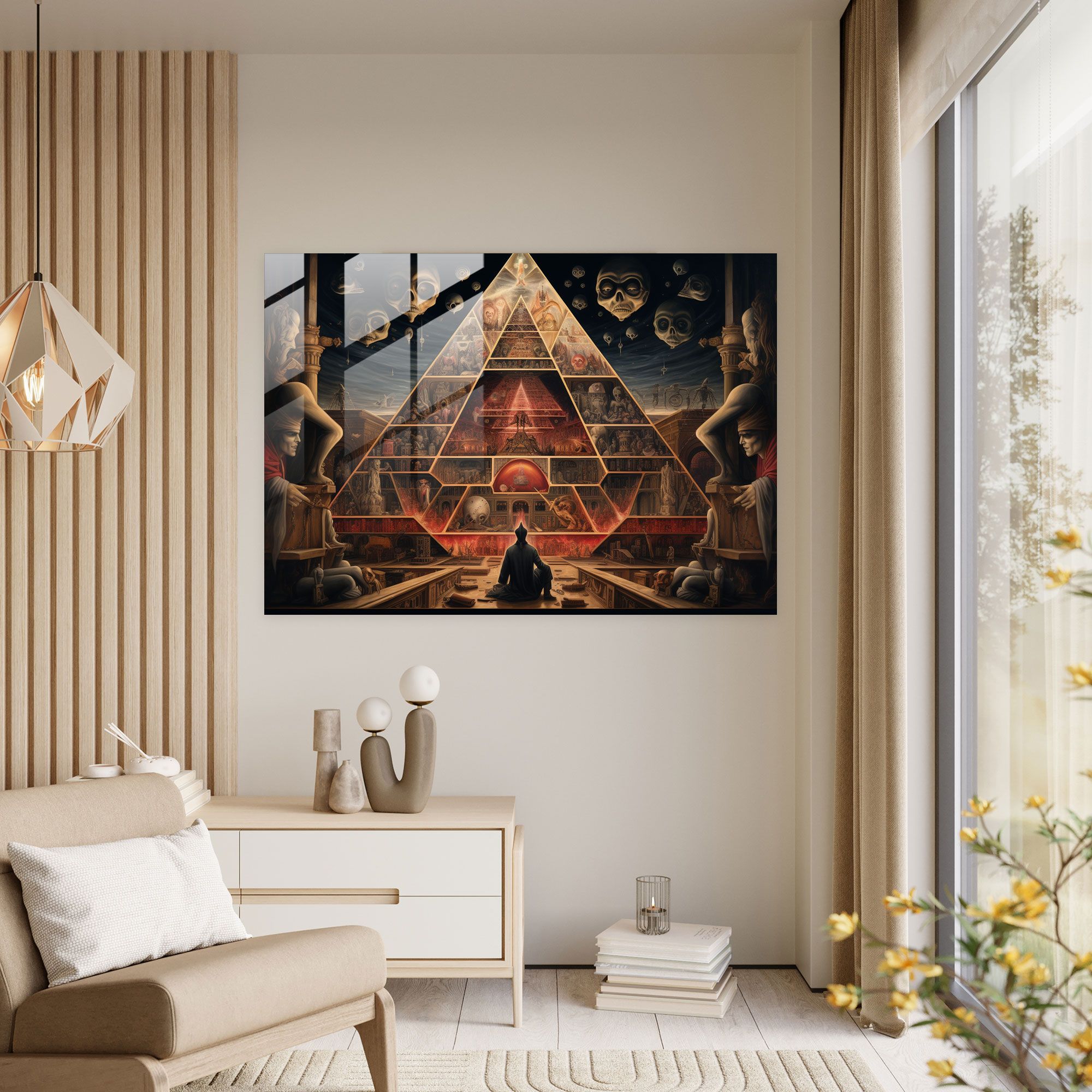 Illuminati Secrets Glass Print - Illuminati, Wall Decoration, Home Decoration, Hidden Secrets