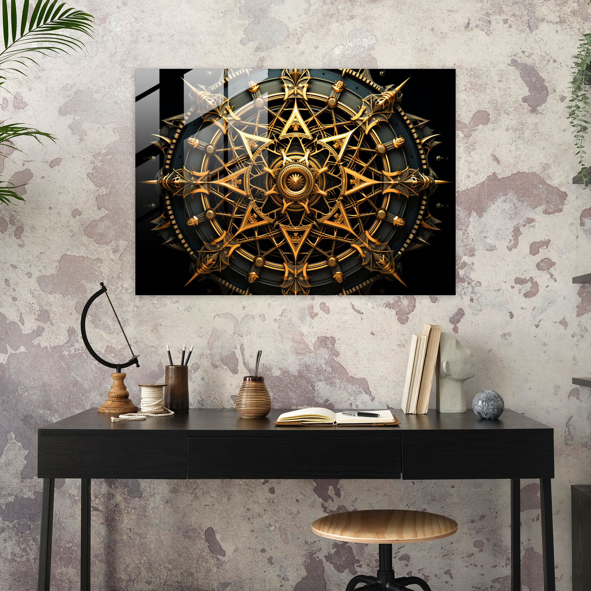 Esotericism Wall Decoration - Illuminati, Home Decoration, Glass Art, Glass Wall Art