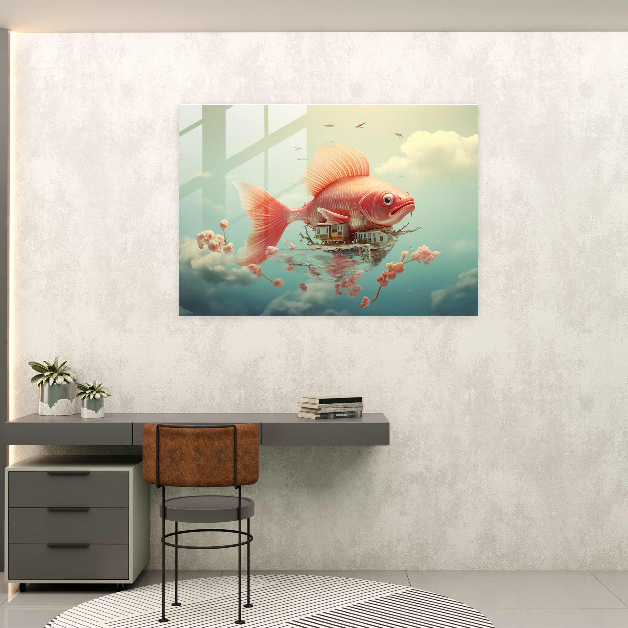 Esotericism Glass Wall Art - Illuminati, Enchanting Creatures, Dreamlike Imagery, Glass Art