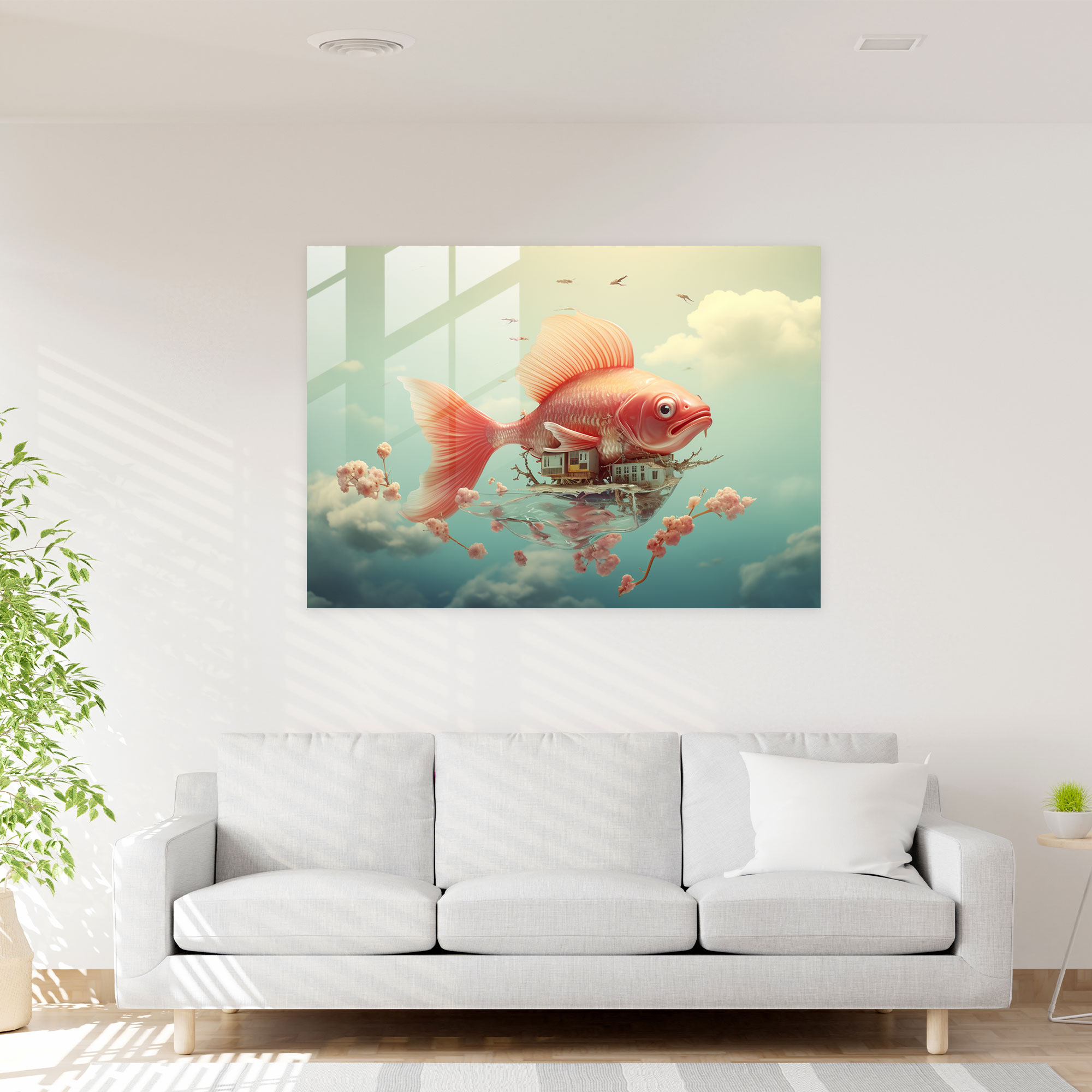 Esotericism Glass Wall Art - Illuminati, Enchanting Creatures, Dreamlike Imagery, Glass Art