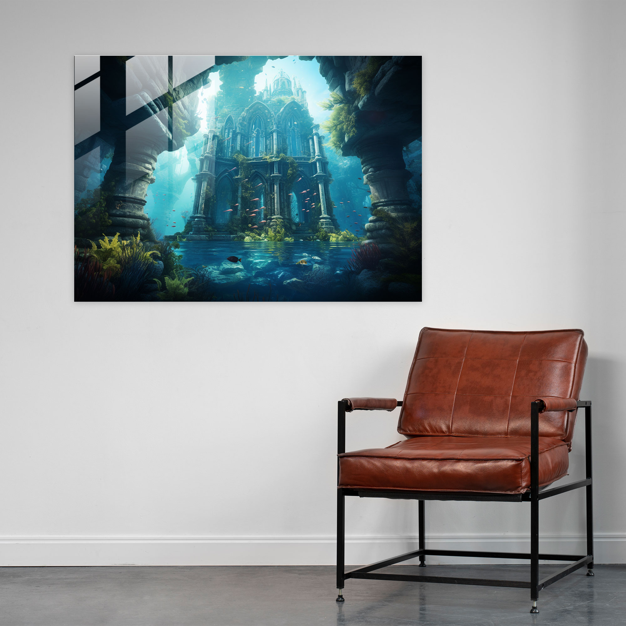 Esotericism Glass Print - Illuminati, Mystical Ruins, Esotericism, Glass Art