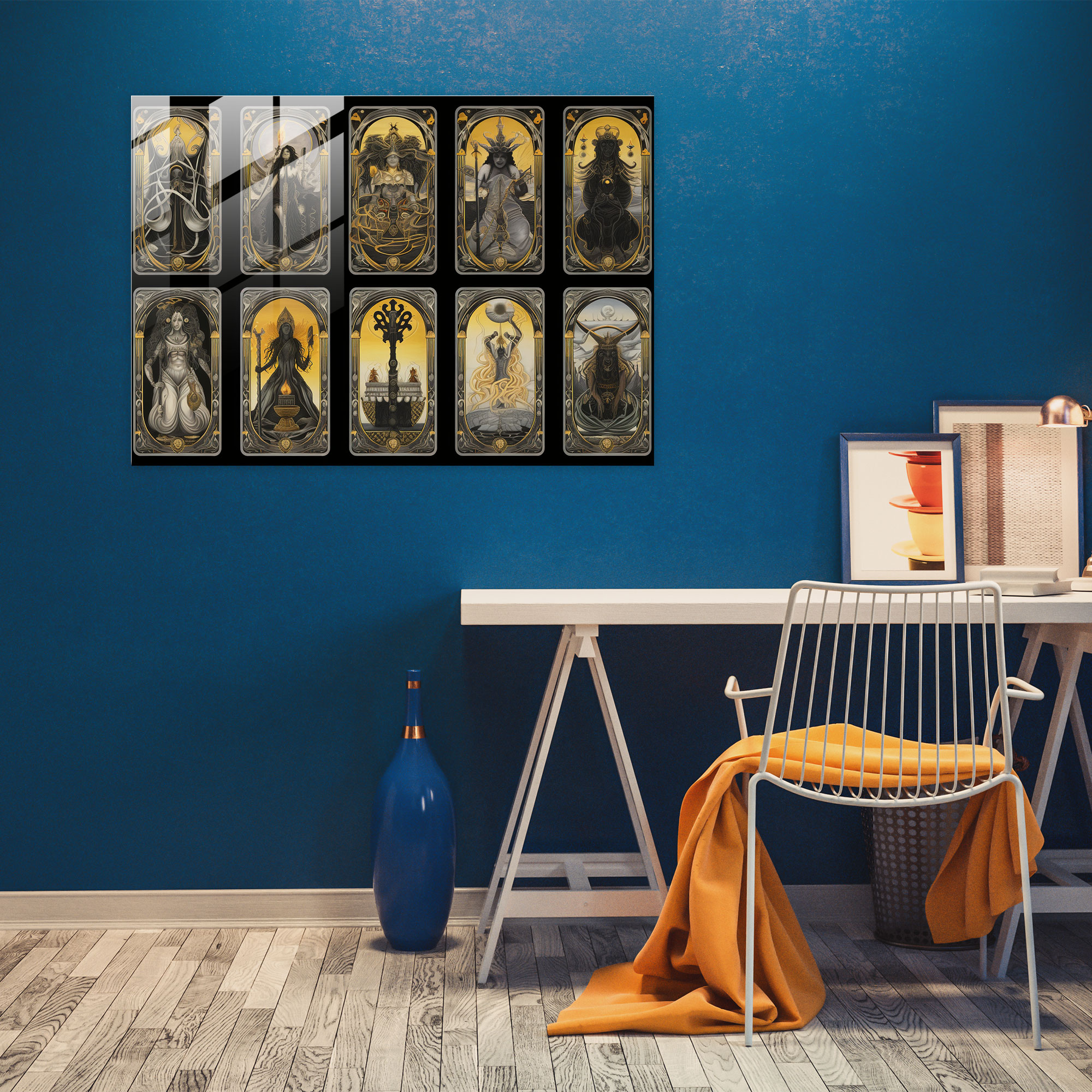 Esotericism Wall Decoration - Illuminati, Esoteric Tarot Cards, Esotericism, Glass Print