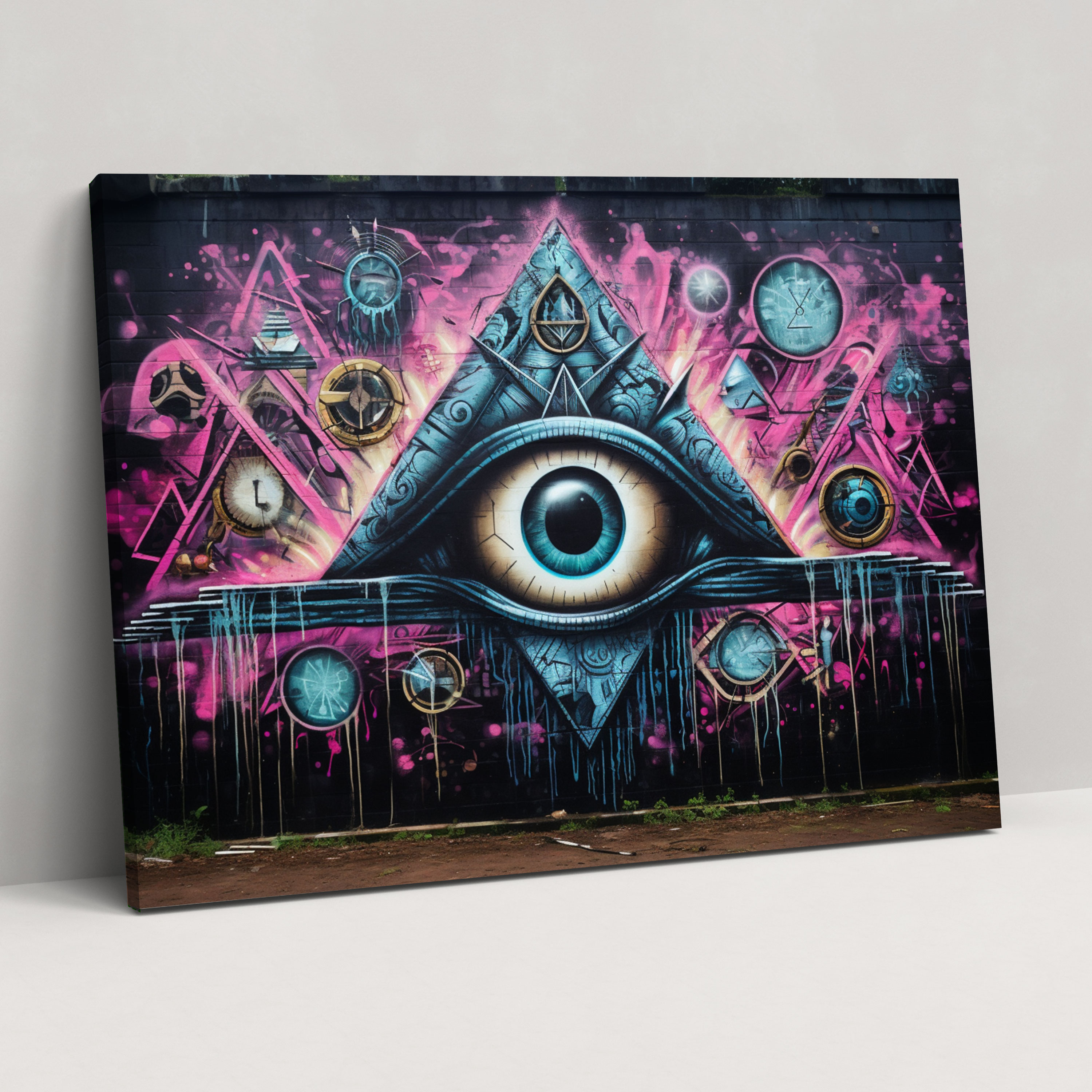 Illuminati Wall Decoration - Illuminati, Canvas Wall Art, Vibrant, Wall Decoration