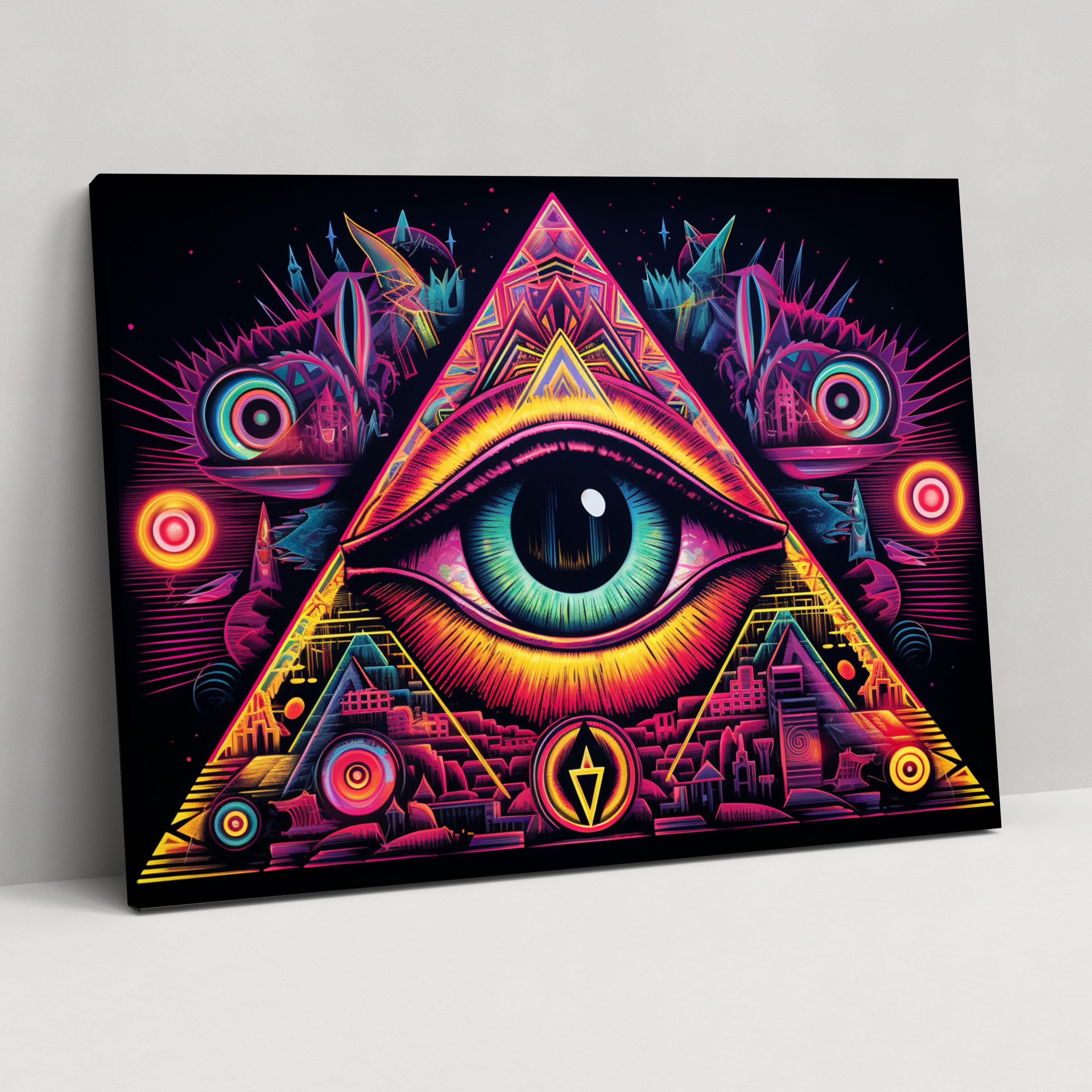 Illuminati Wall Art - Illuminati, Wall Decoration, Canvas Print, Collage