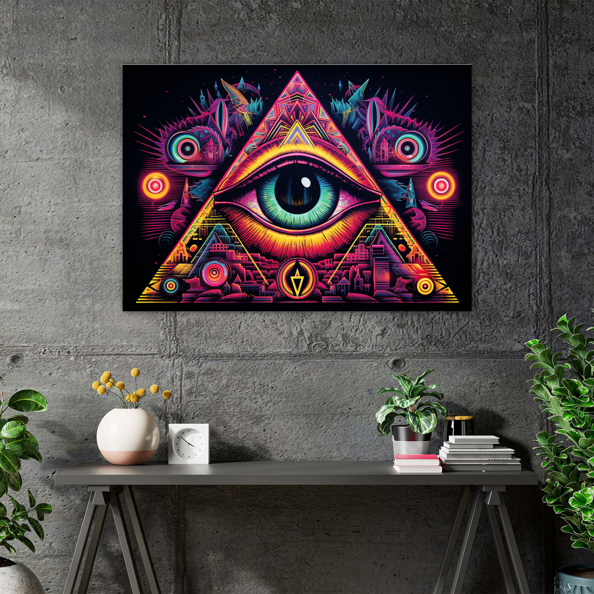 Illuminati Wall Art - Illuminati, Wall Decoration, Canvas Print, Collage