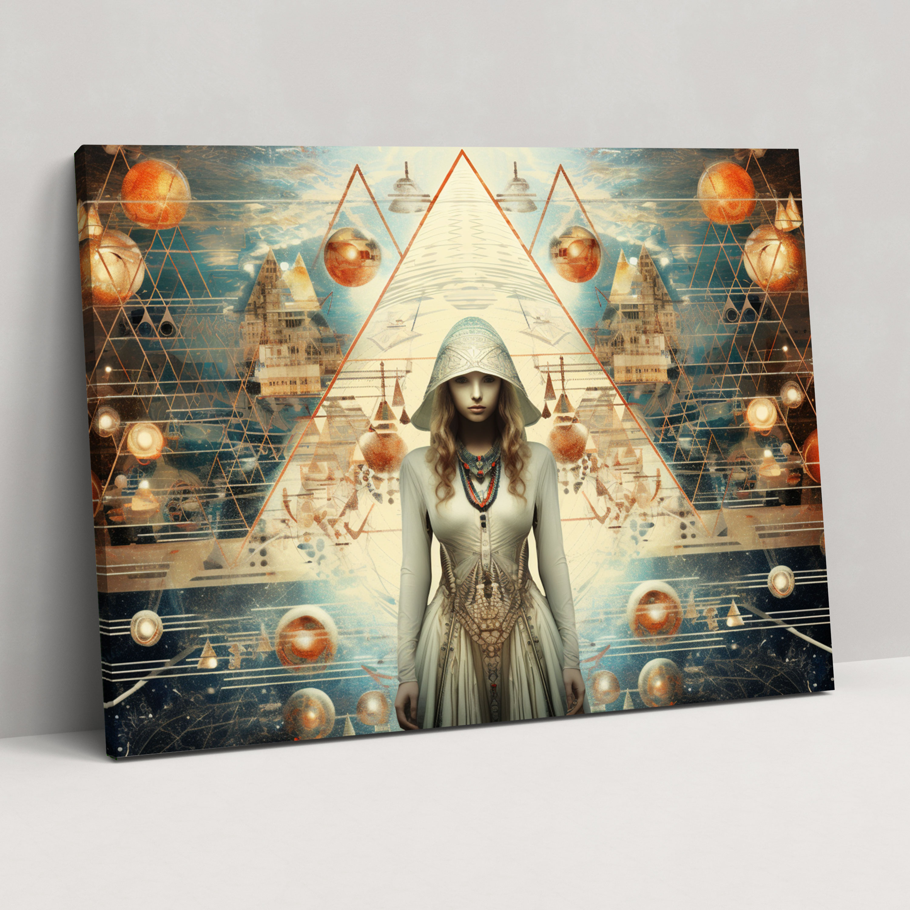 Illuminati Canvas Print - Illuminati, Futuristic Elements, Intricate Mix, Futuristic