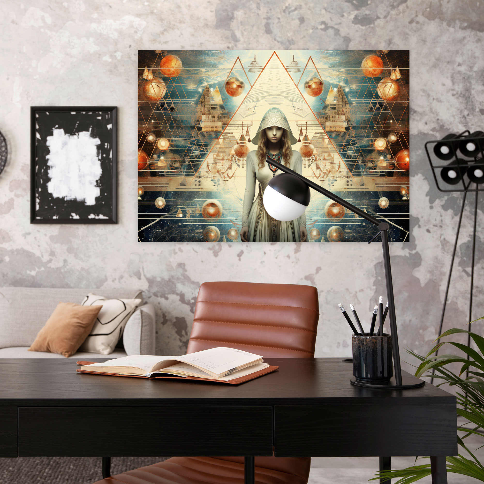 Illuminati Canvas Print - Illuminati, Futuristic Elements, Intricate Mix, Futuristic
