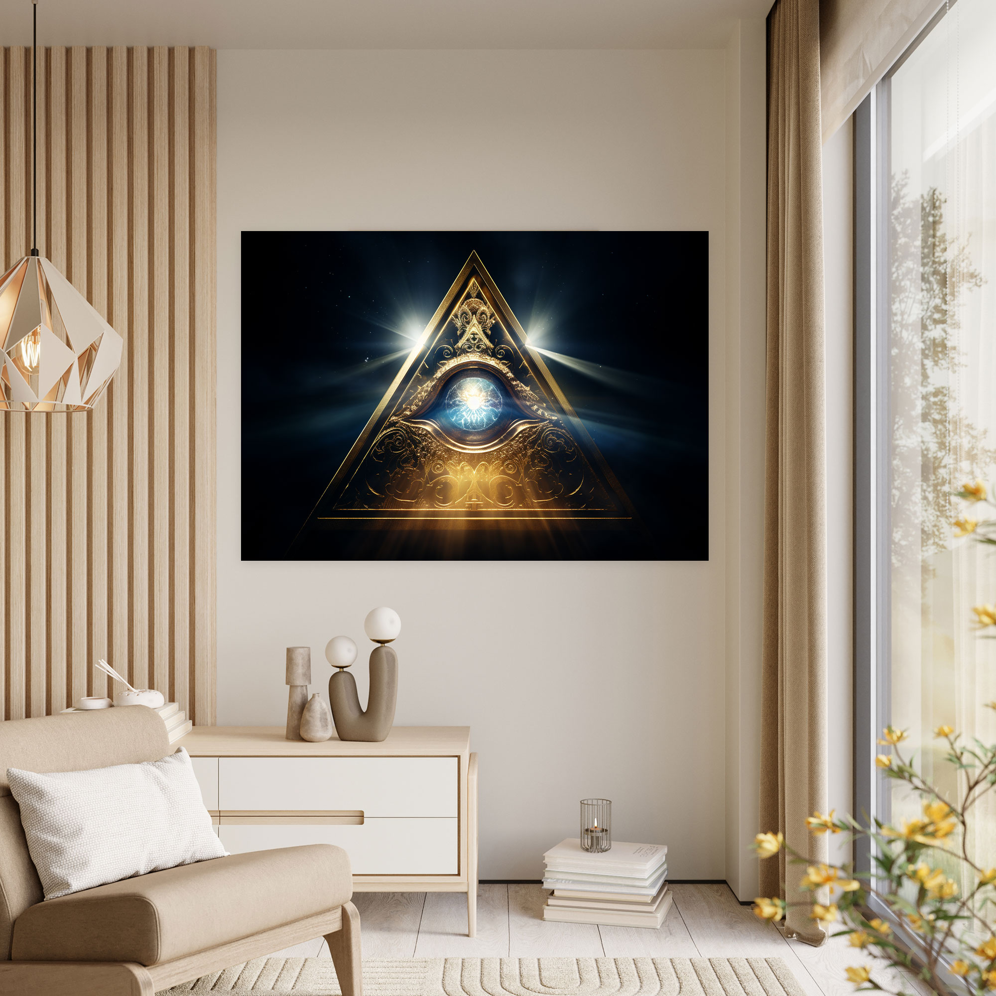 Illuminati Canvas Print - Illuminati, Canvas, All-Seeing Eye, Wall Decoration