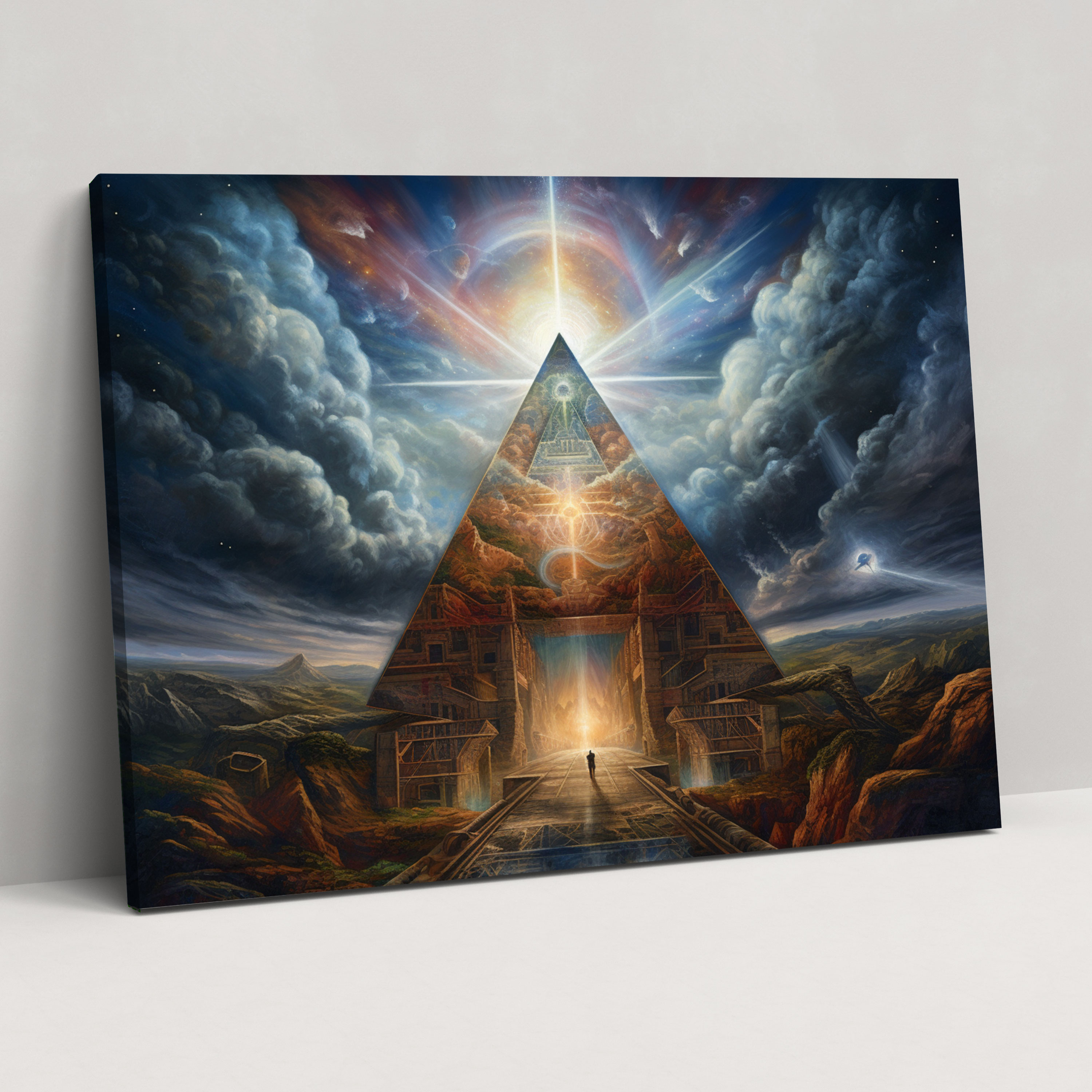 Illuminati Enlightenment Wall Art - Illuminati, Home Decoration, Celestial Scene, Enlightenment