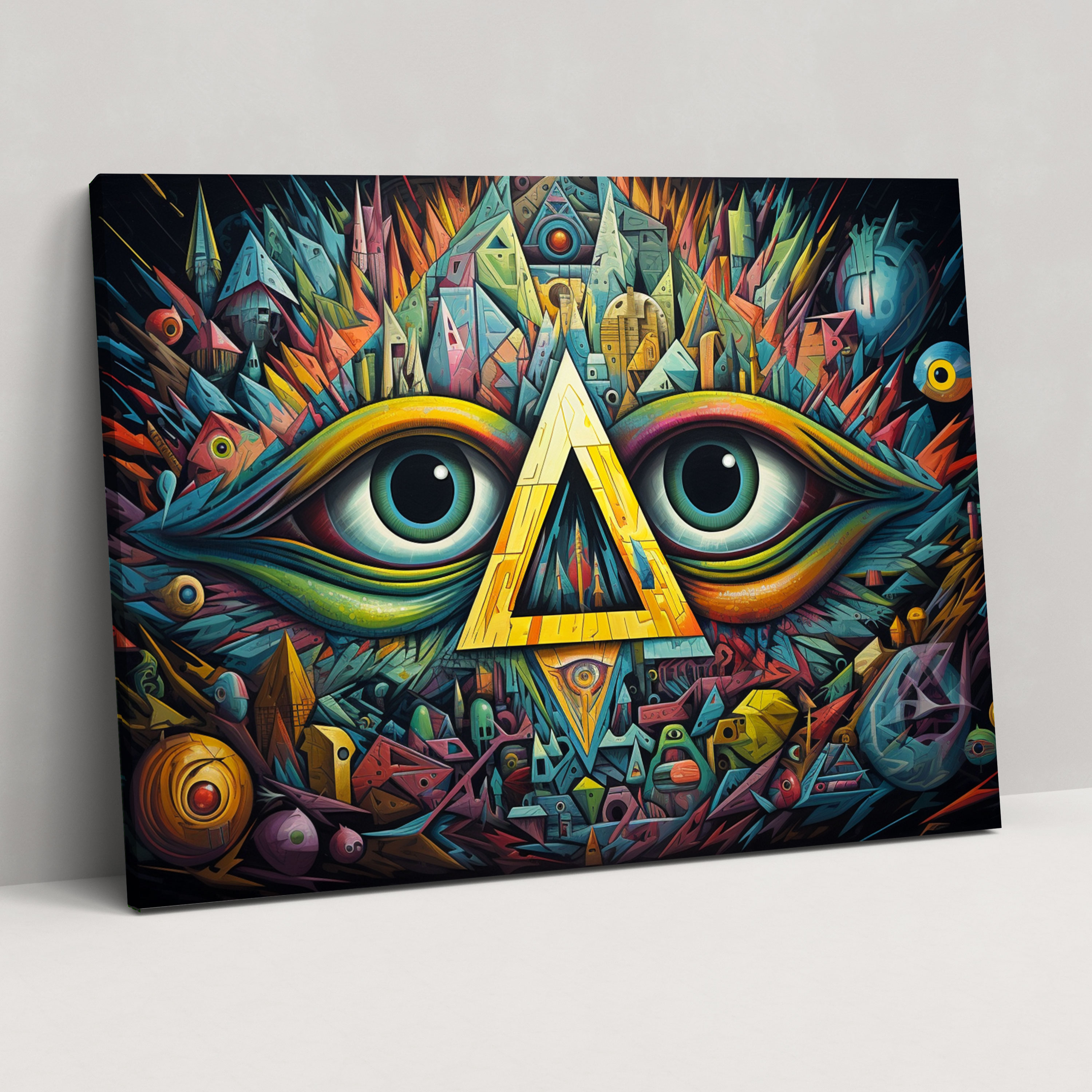 Illuminati Kanvas Tablo - Soyut Illuminati Duvar Sanatı