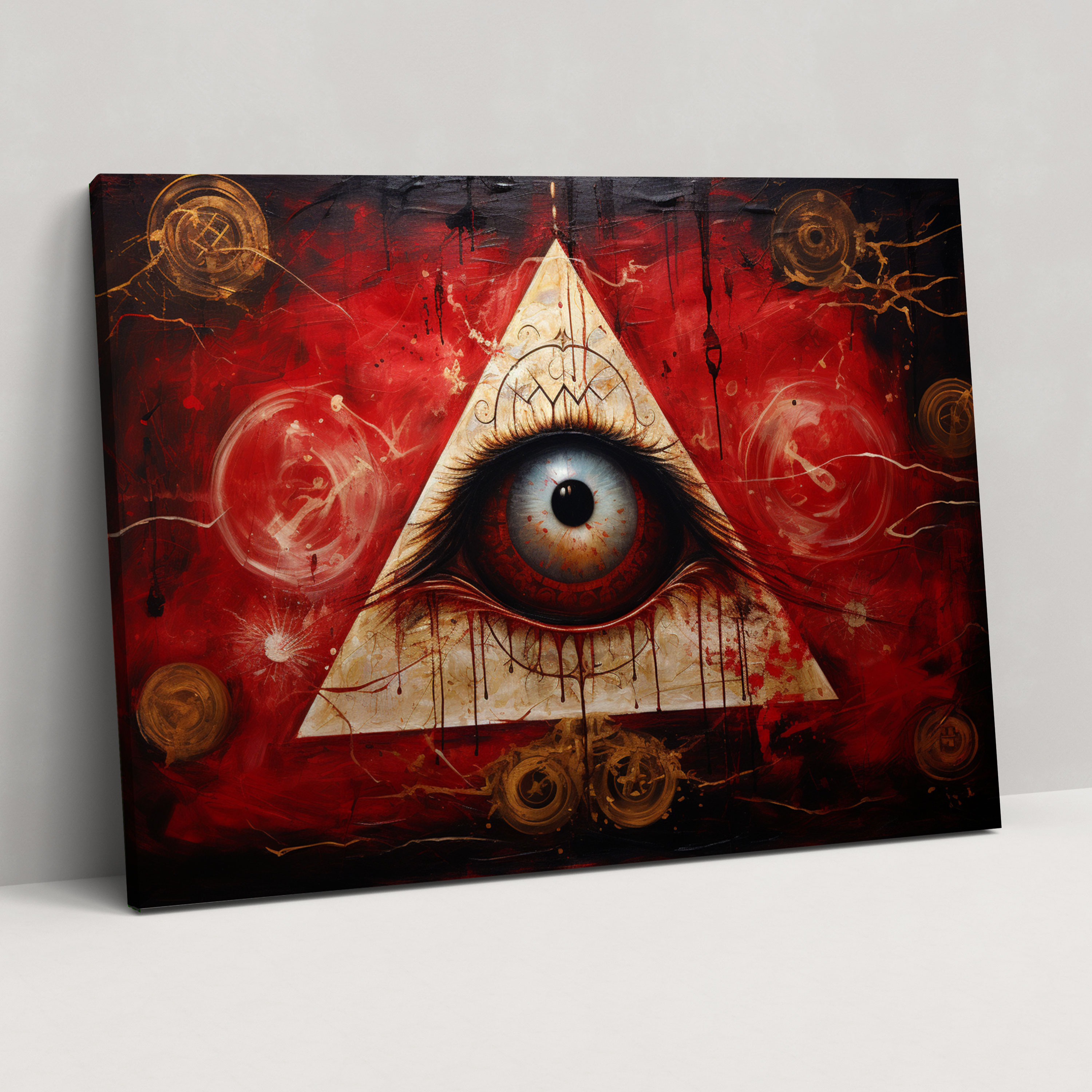 Illuminati Wall Art - Illuminati, All-Seeing Eye, Forbidden Knowledge, Ancient Wisdom