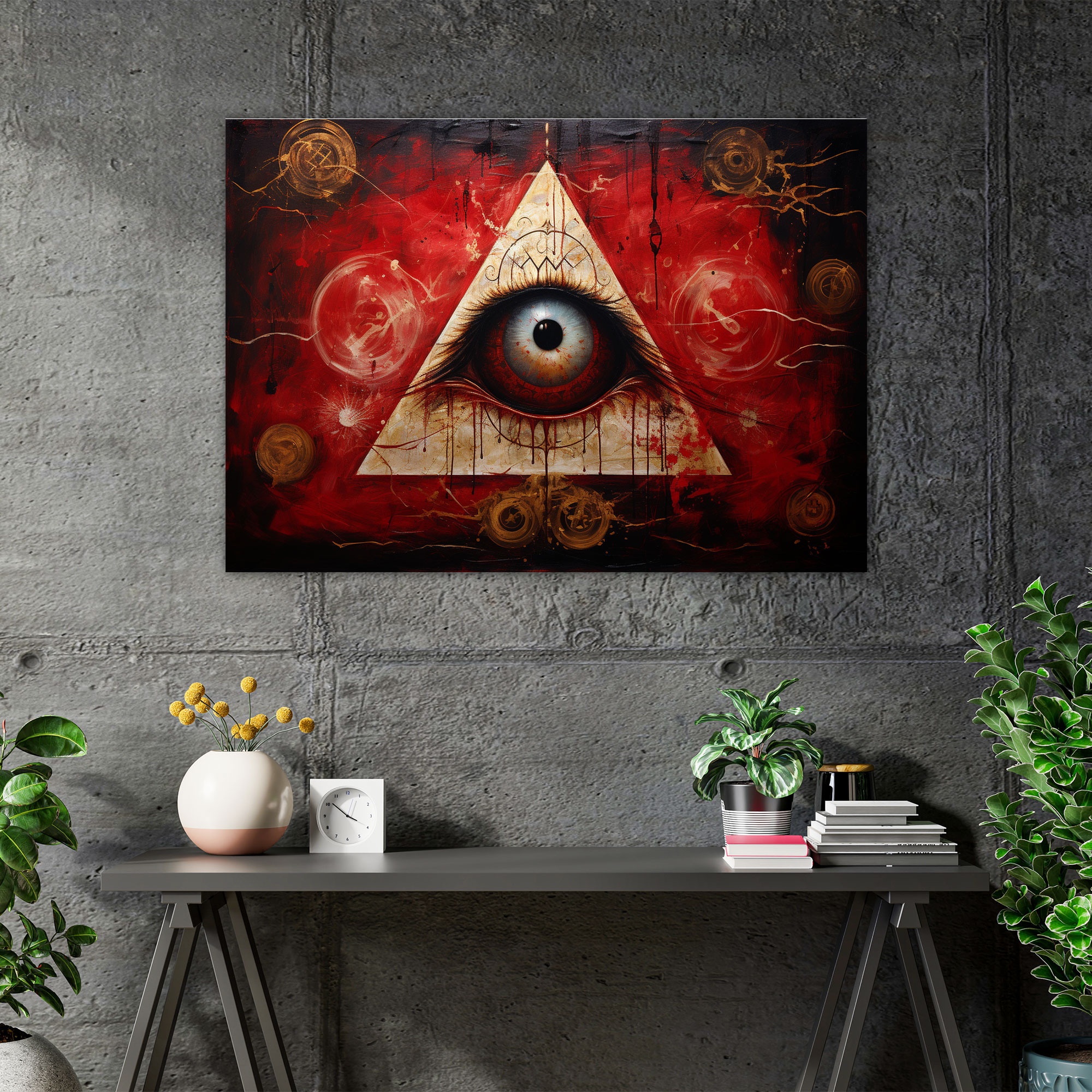 Illuminati Wall Art - Illuminati, All-Seeing Eye, Forbidden Knowledge, Ancient Wisdom