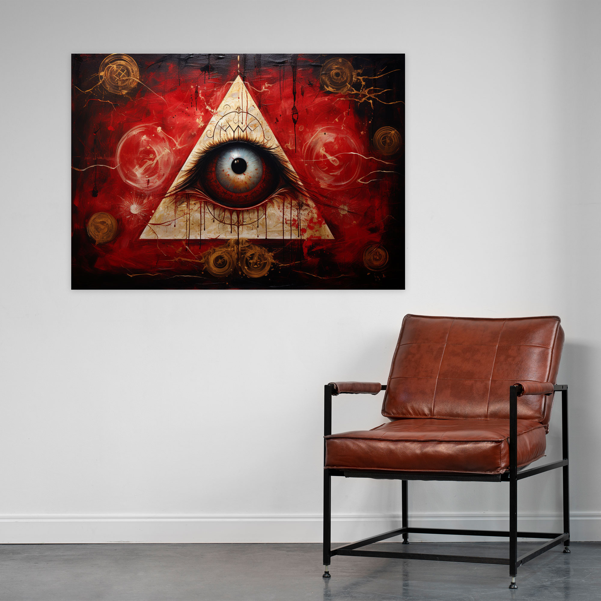Illuminati Wall Art - Illuminati, All-Seeing Eye, Forbidden Knowledge, Ancient Wisdom