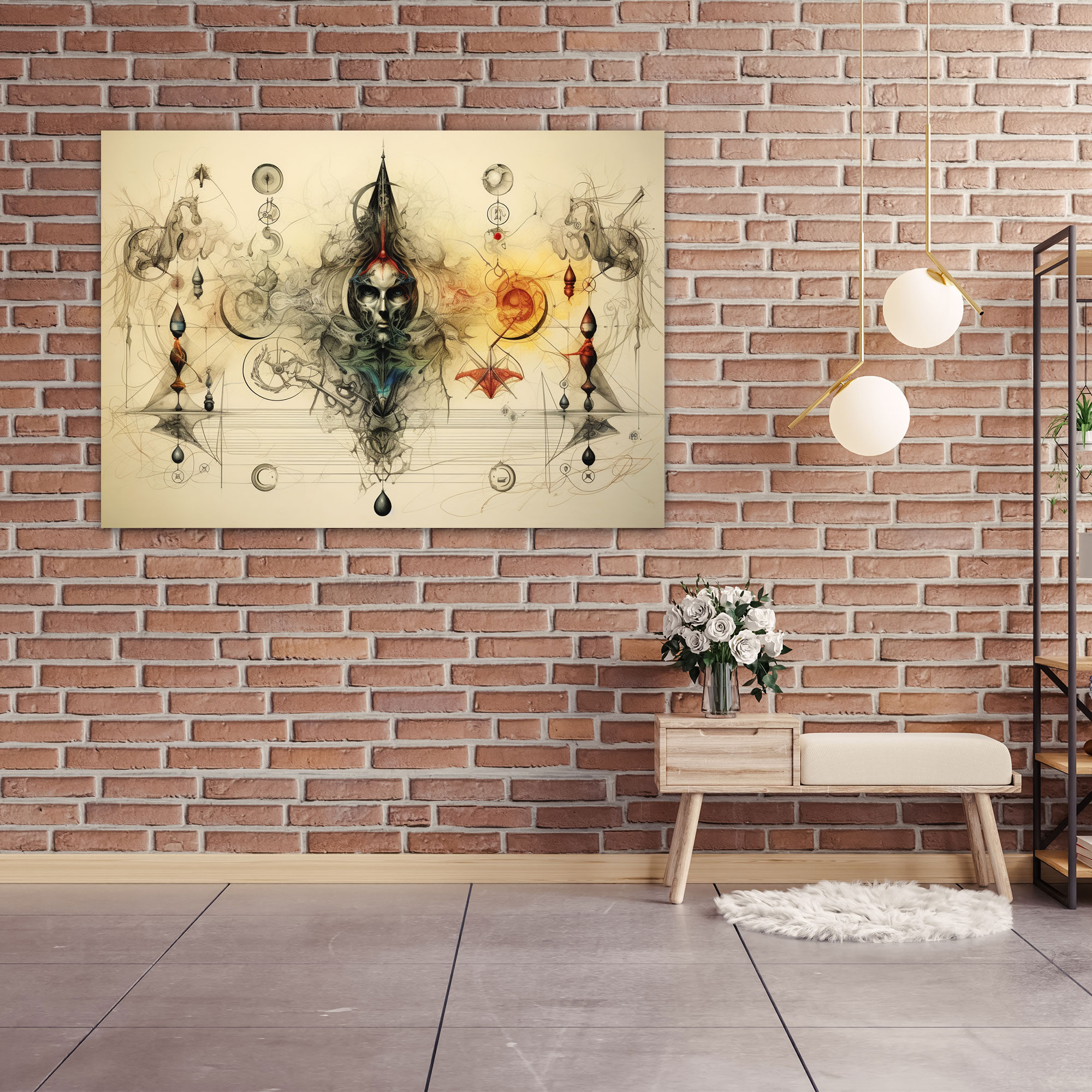 Esotericism Canvas Print: Soul Transmutation - Illuminati, Canvas, Home Decoration, Ancient Symbols