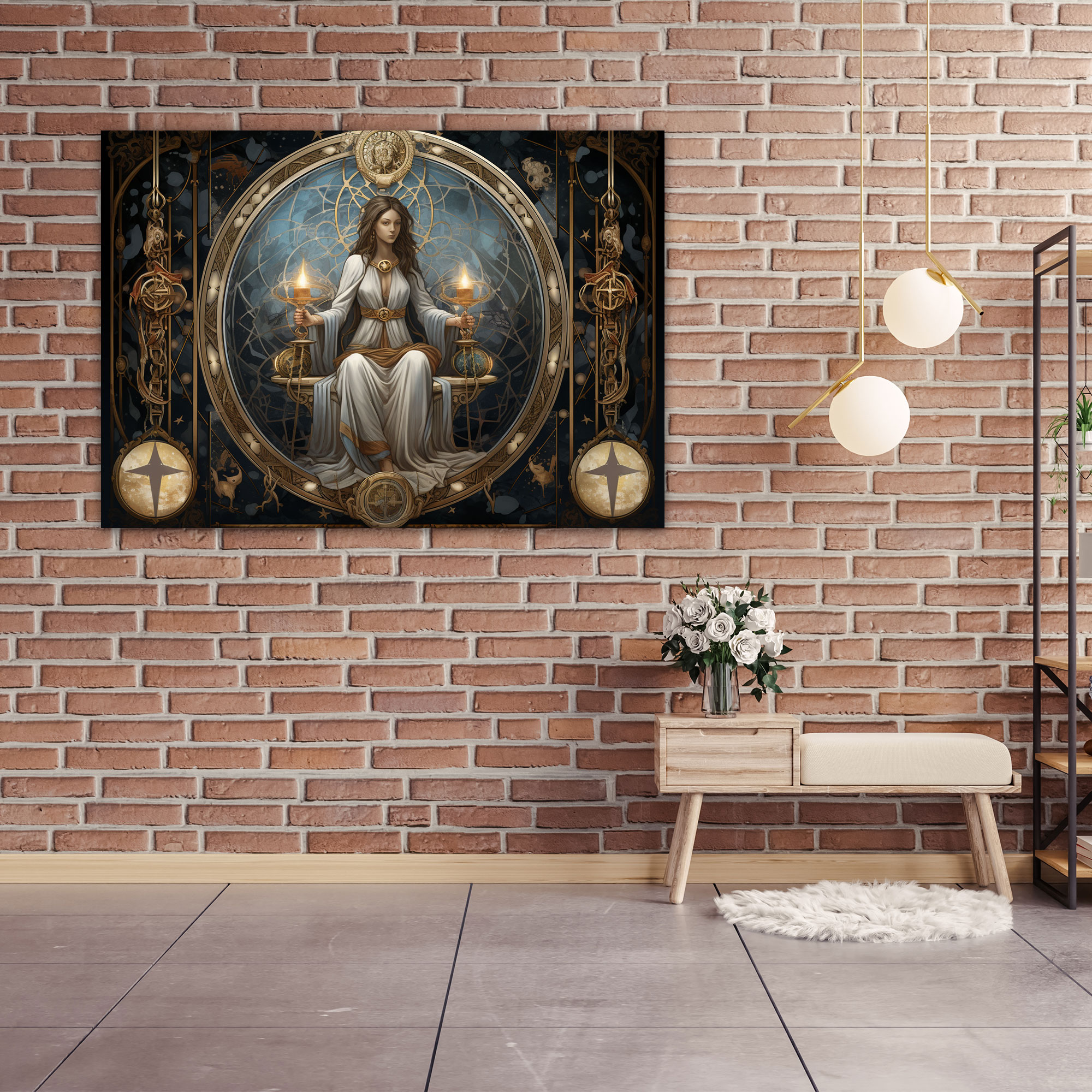 Esotericism Wall Art: Hidden Insights - Illuminati, Enigmatic Tarot Card Illustration, Wall Art, Canvas Wall Art