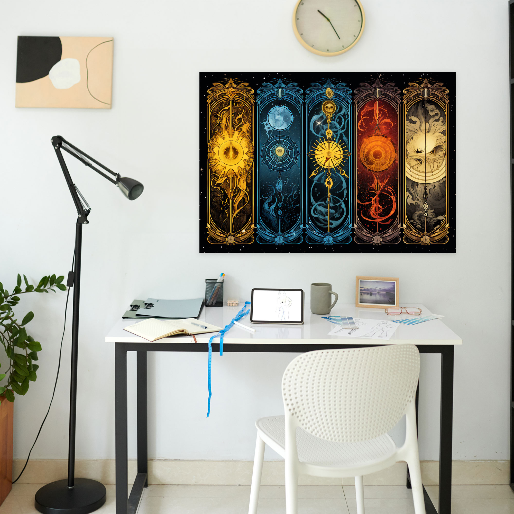 Esotericism Tarot Card Canvas Print - Illuminati, Home Decoration, Canvas Print, Intricate Patterns