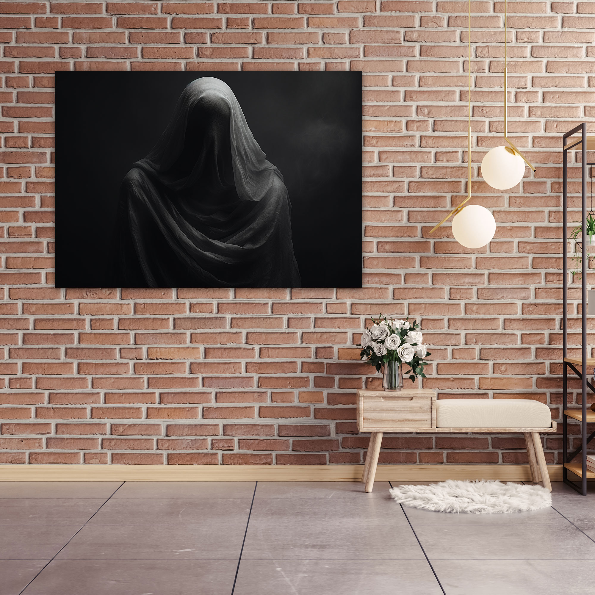 Esotericism Black & White Canvas Print - Illuminati, Home Decoration, Mystery, Canvas Wall Art