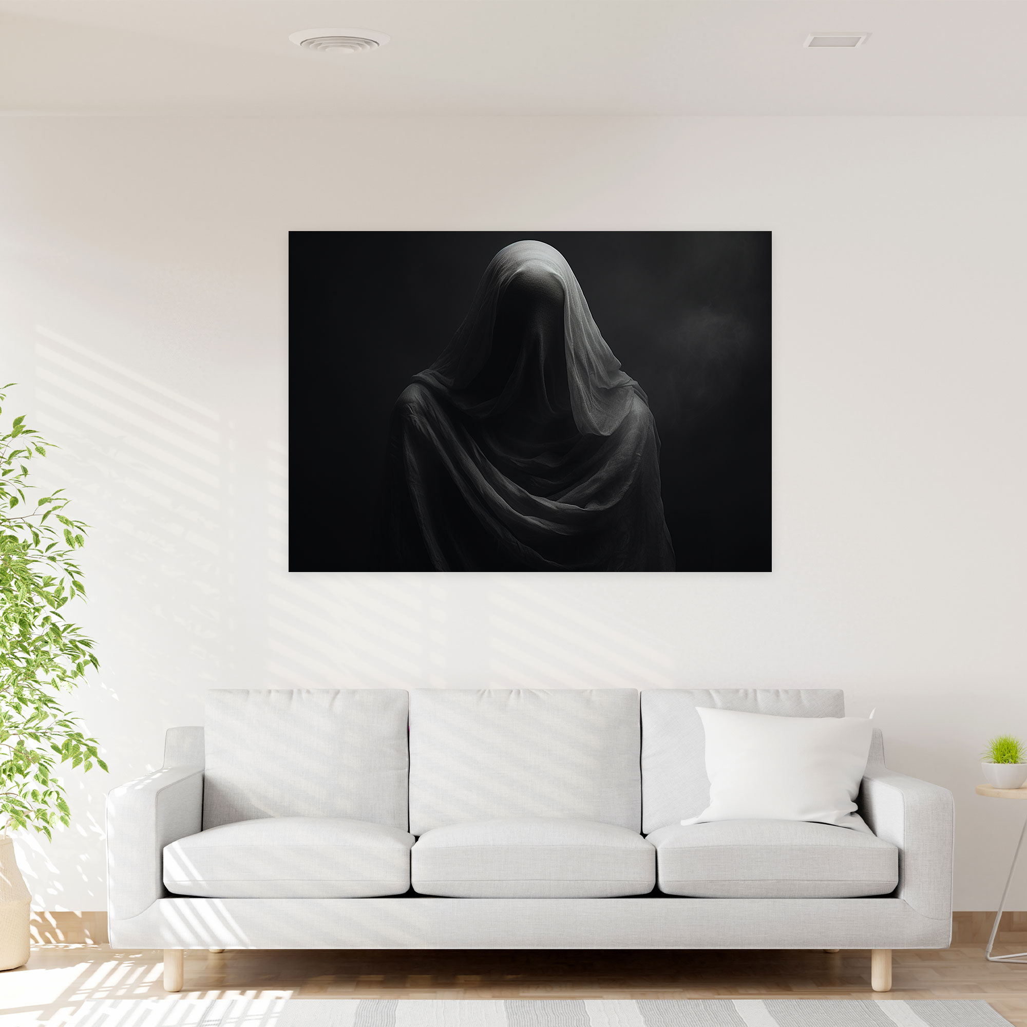Esotericism Black & White Canvas Print - Illuminati, Home Decoration, Mystery, Canvas Wall Art
