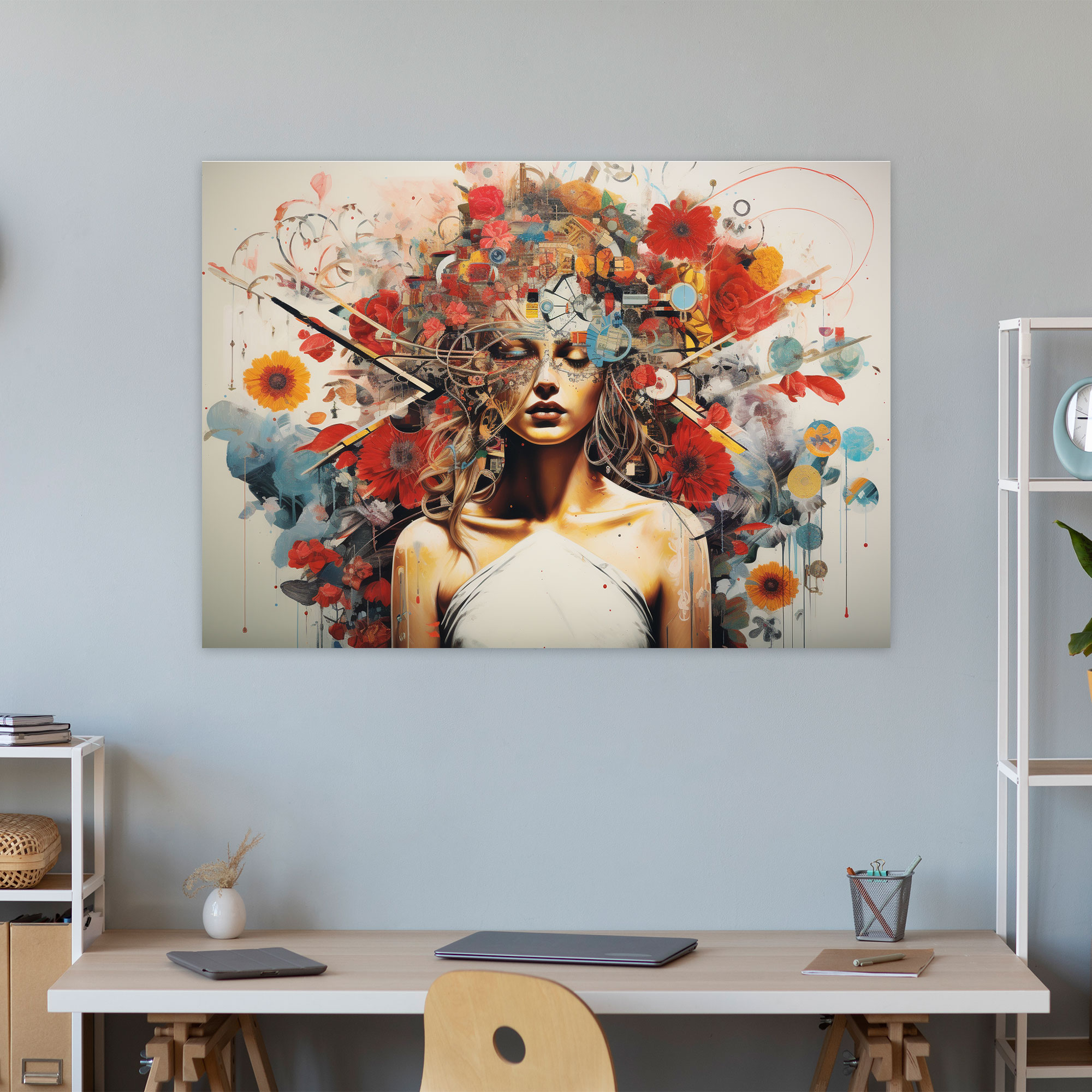 Esotericism Collage Canvas Print - Illuminati, Home Decoration, Hidden Messages, Canvas
