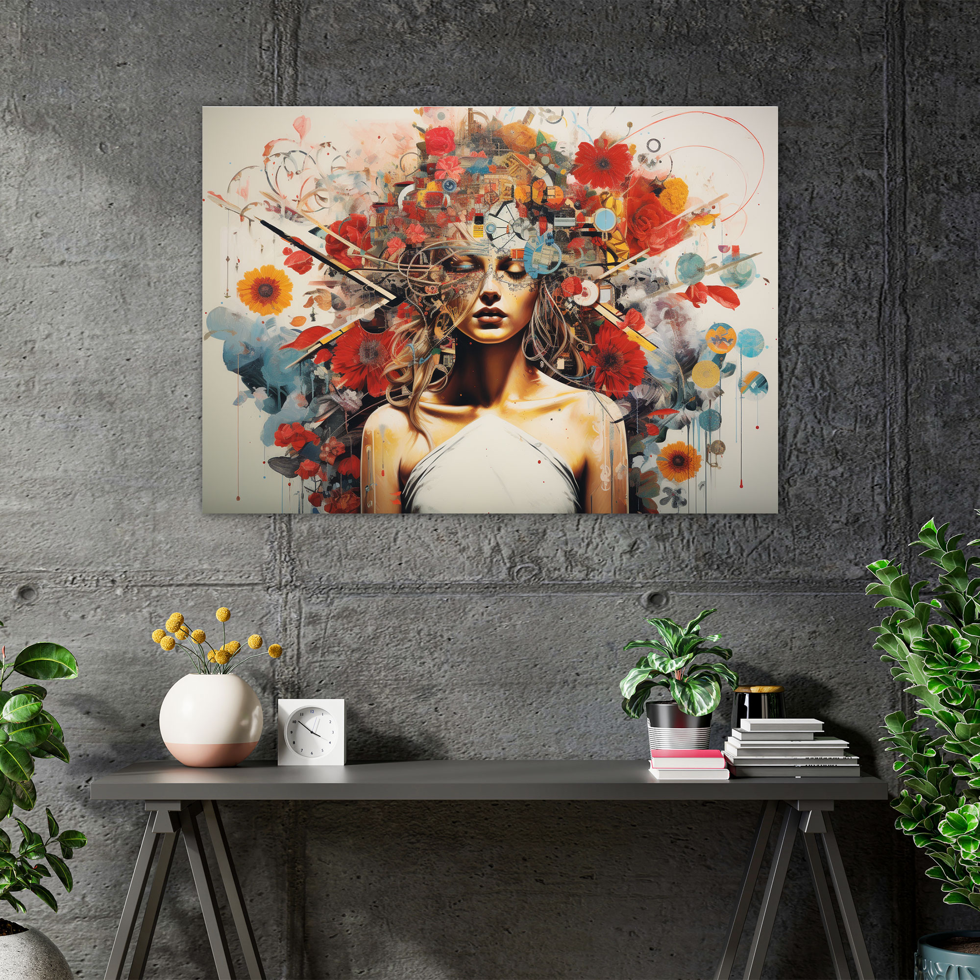 Esotericism Collage Canvas Print - Illuminati, Home Decoration, Hidden Messages, Canvas