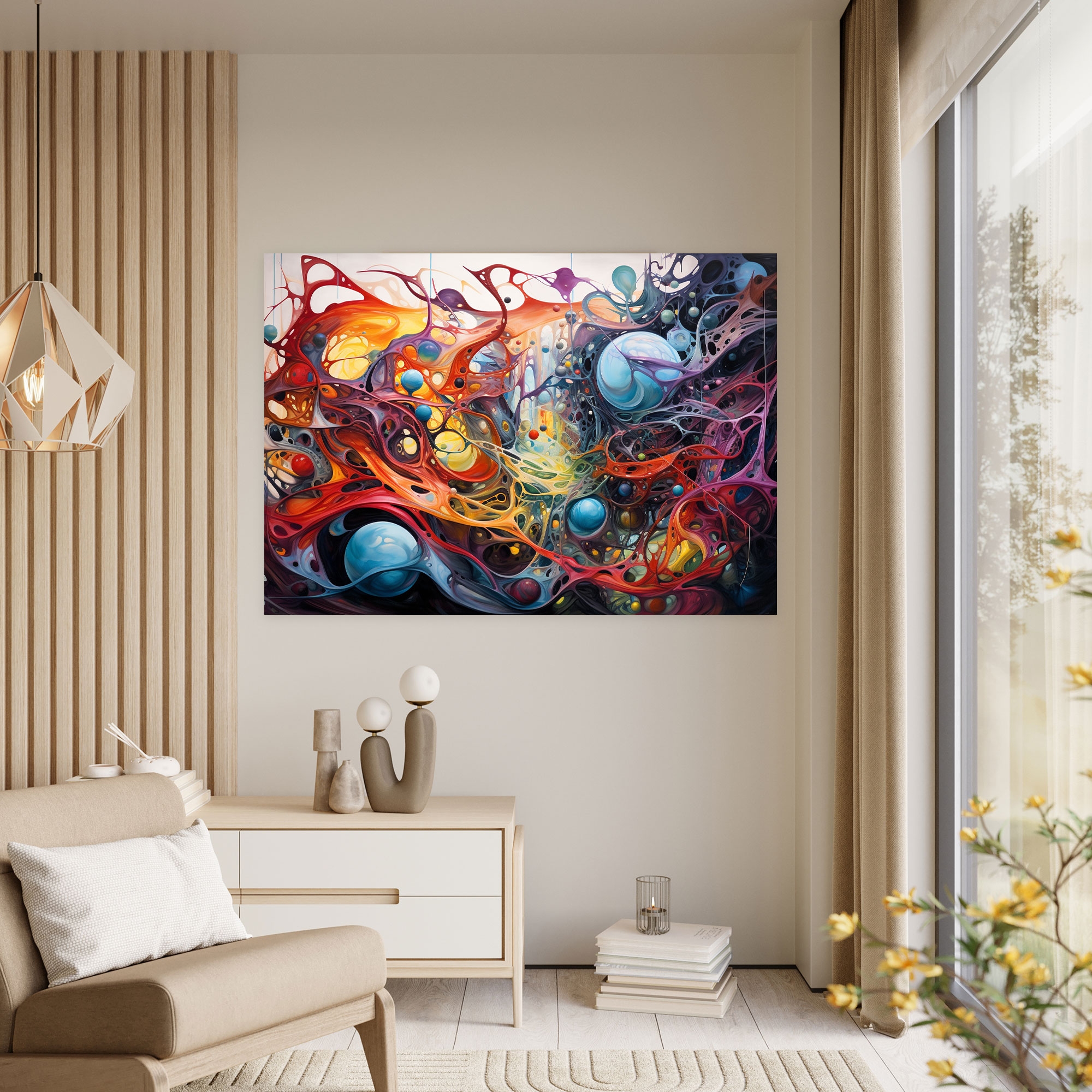 Esoterizm Kanvas Tablo - İlluminati Karmaşık Desenler Duvar Sanatı