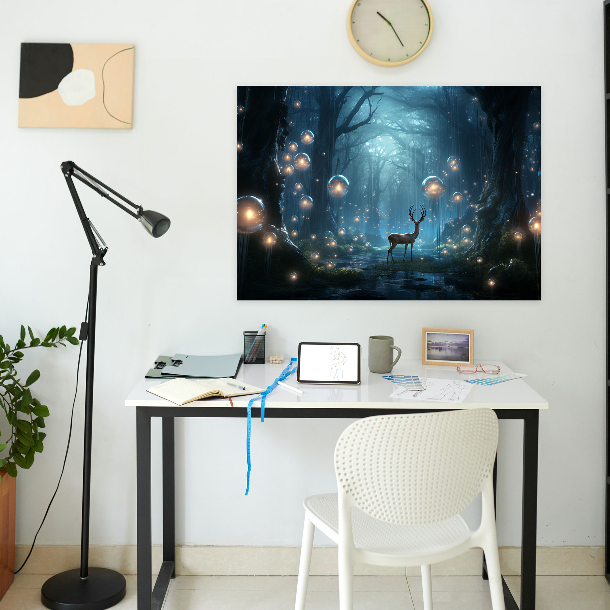 Esotericism Wall Art - Illuminati, Floating Orbs Of Light, Magical Creatures, Esotericism