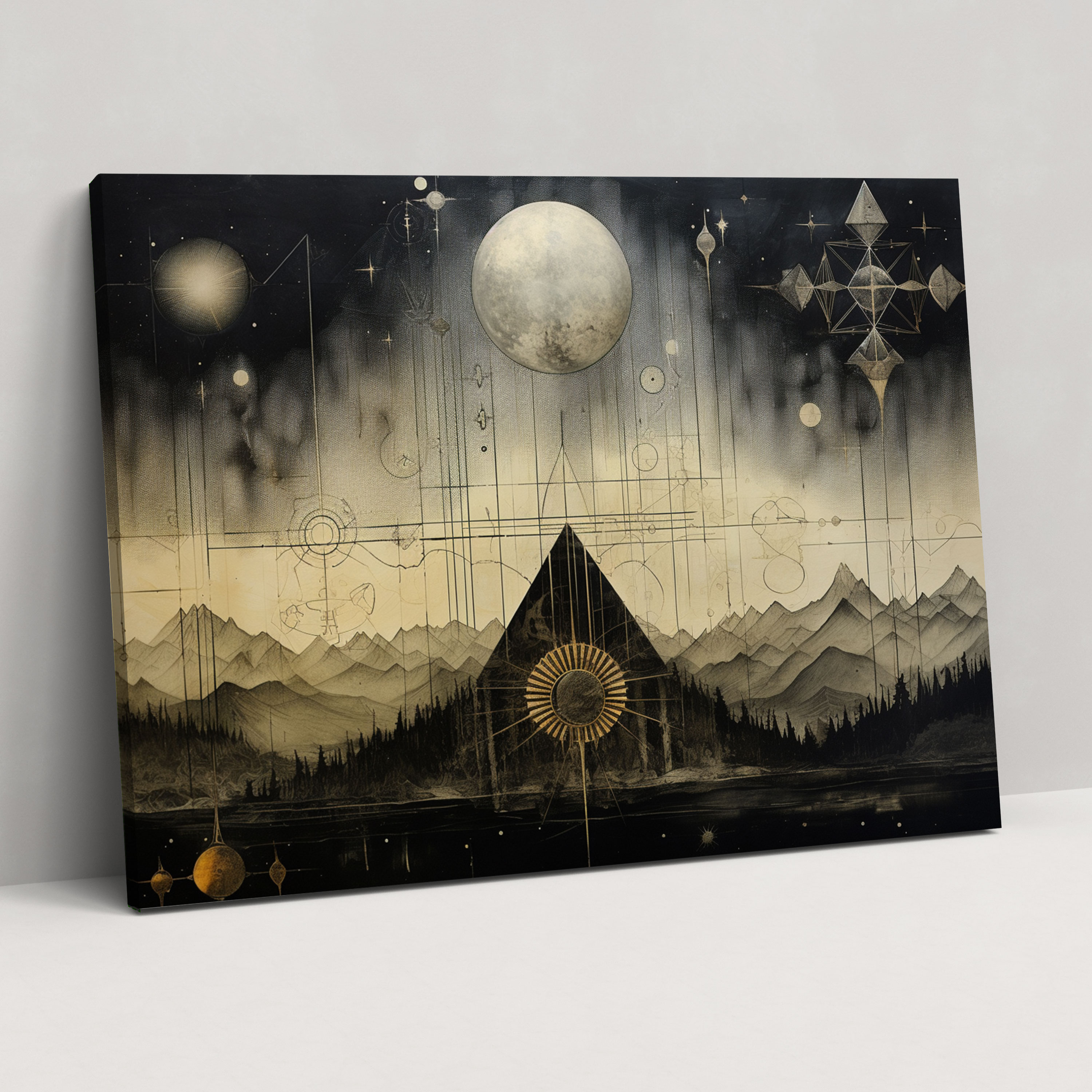 Esotericism Wall Art - Illuminati, Ancient Mystic Symbols, Ethereal Landscapes, Wall Decoration