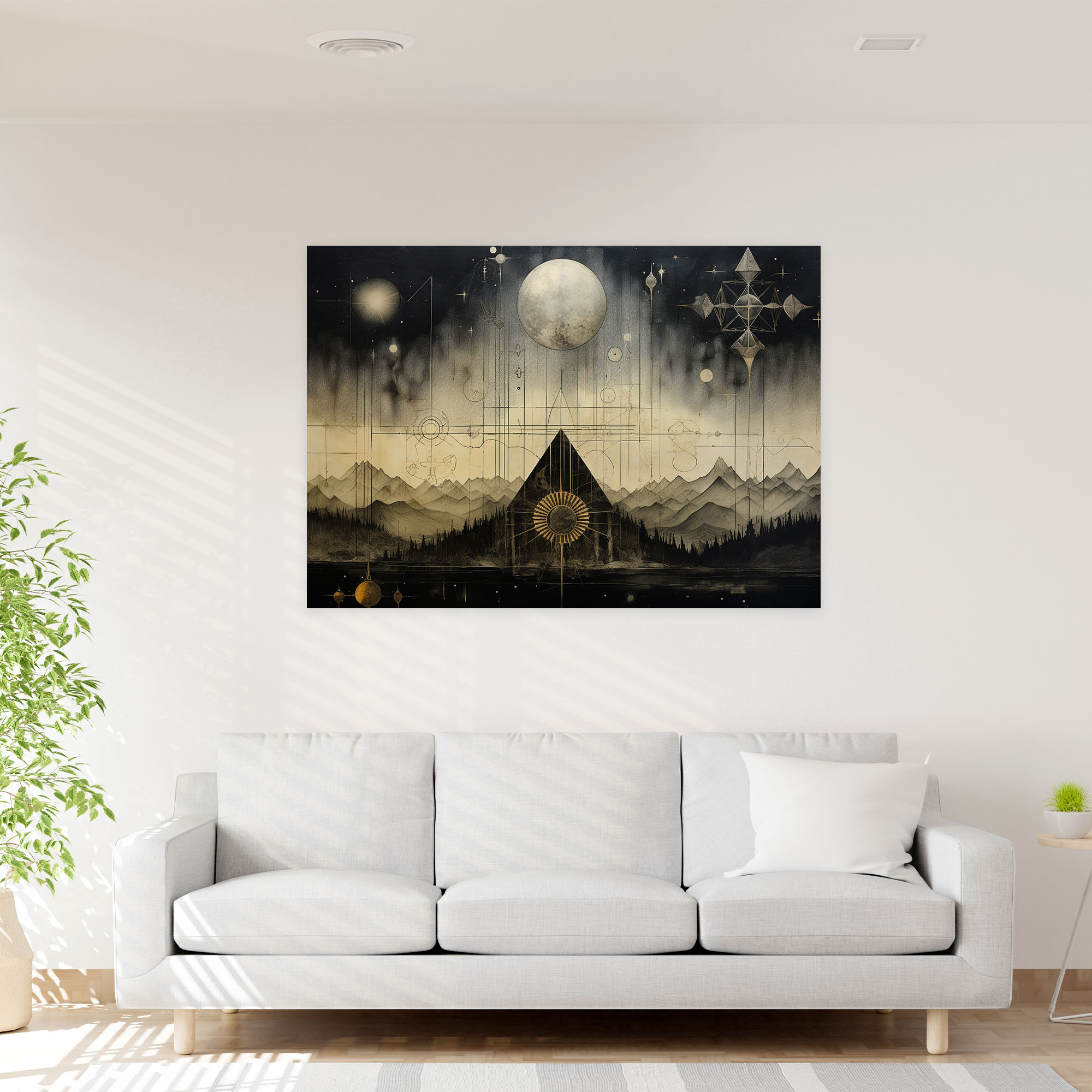 Esotericism Wall Art - Illuminati, Ancient Mystic Symbols, Ethereal Landscapes, Wall Decoration