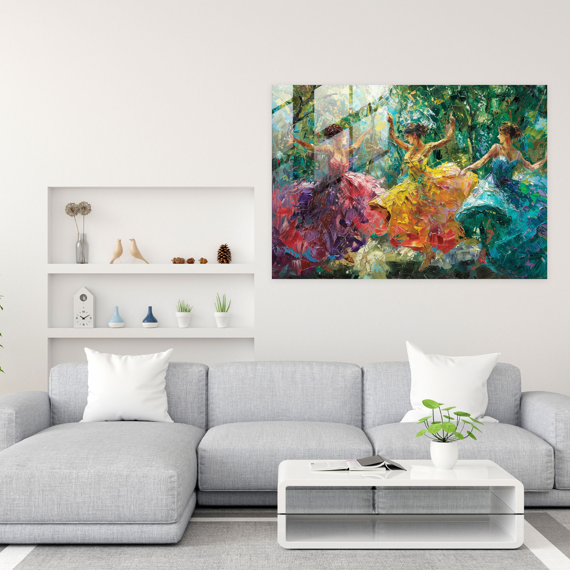 Impressionism Dancers Glass Art - Impressionism, Impressionism, Modern Art, Home Decoration