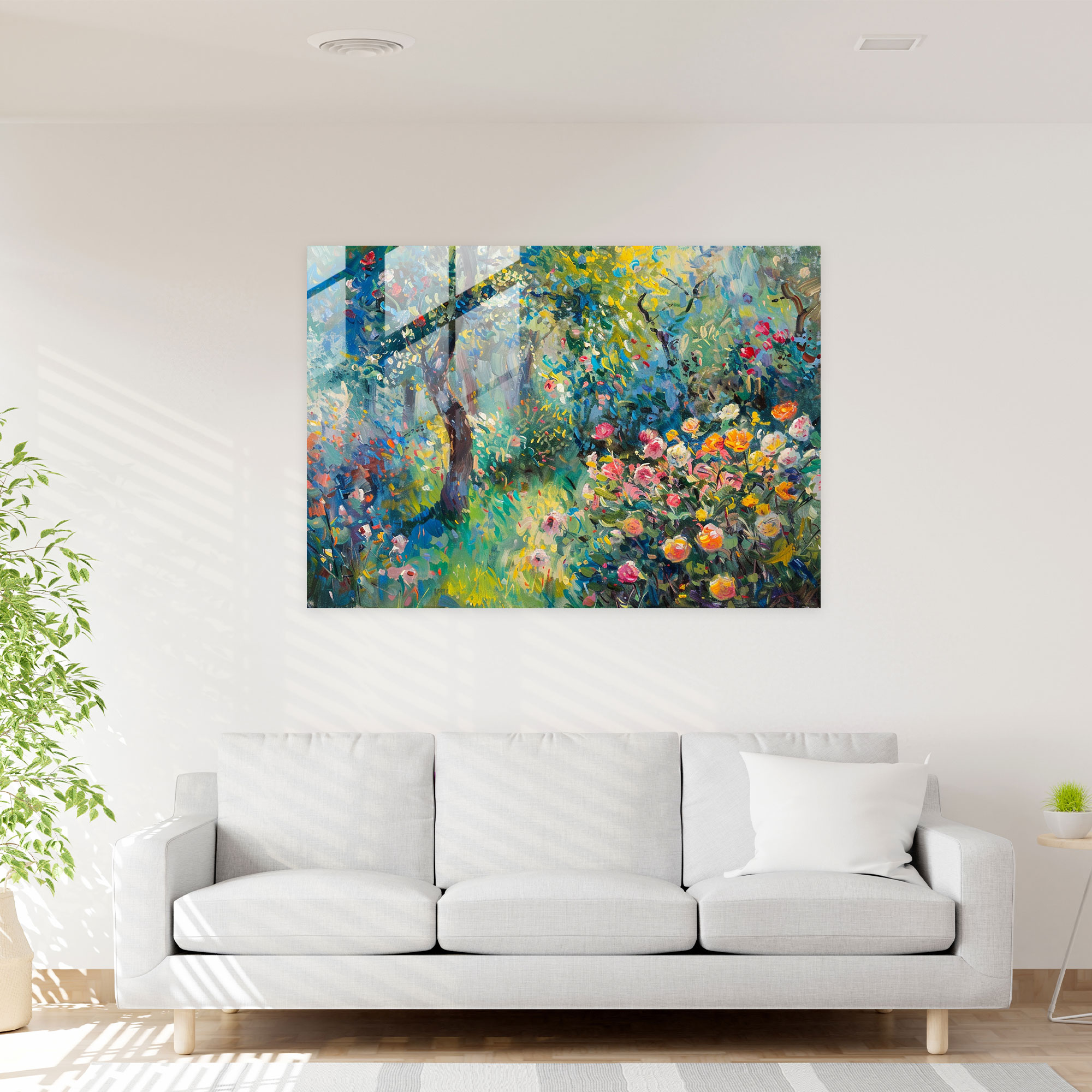 Impressionism Impressionist Garden Glass Wall Decoration - Impressionism, Home Decoration, Impressionism, Modern Art