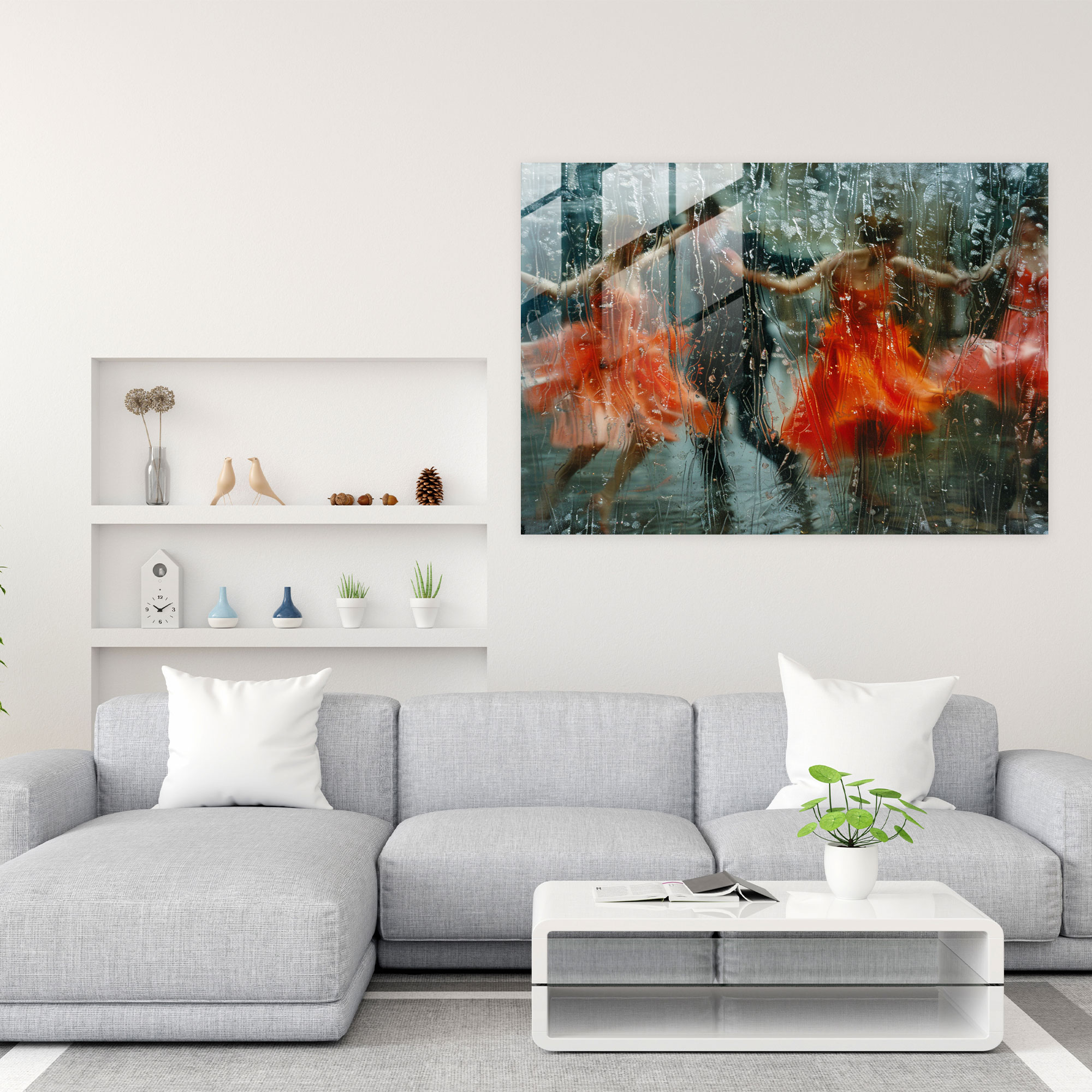 Impressionism Ballet Dancers Glass Art - Impressionism, Ballet Dancers, Motion, Wall Decoration