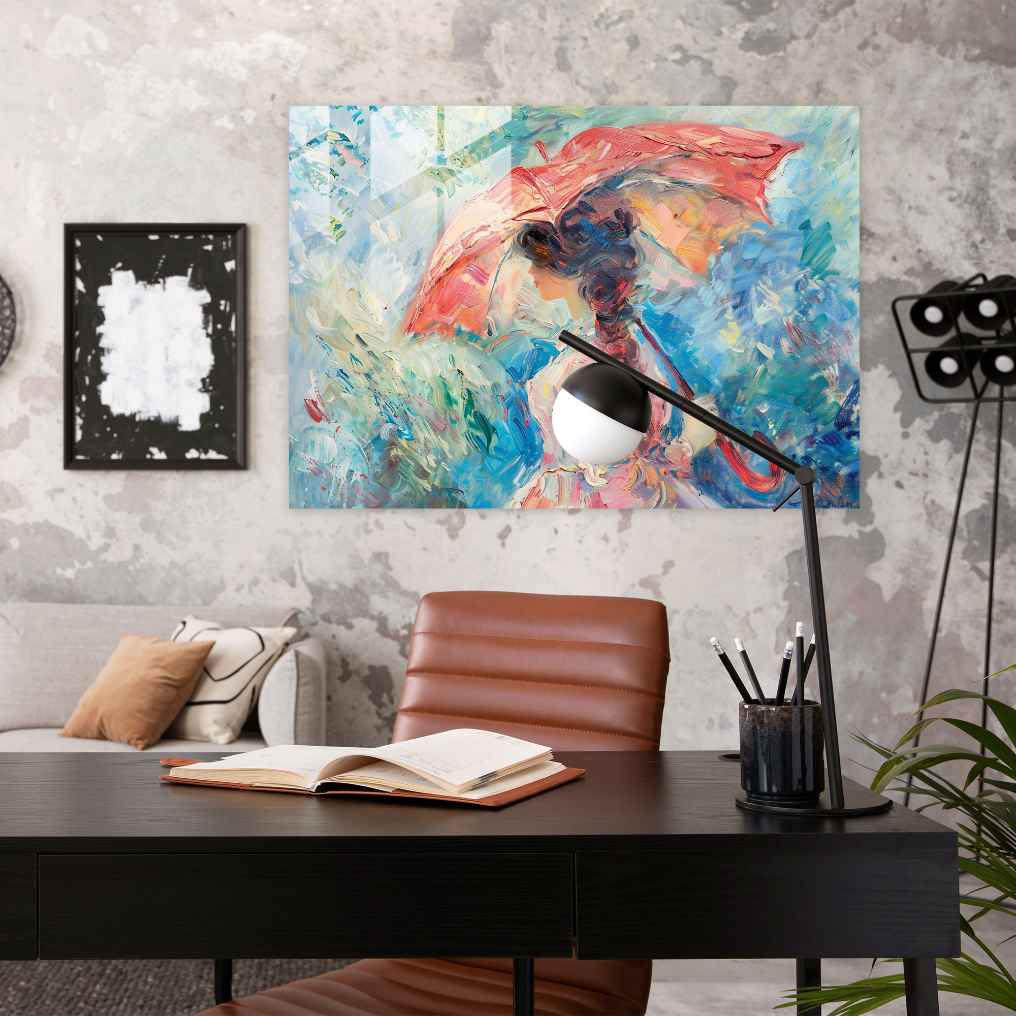 Impressionism Woman With Parasol Home Decoration - Impressionism, Woman, Parasol, Glass Print