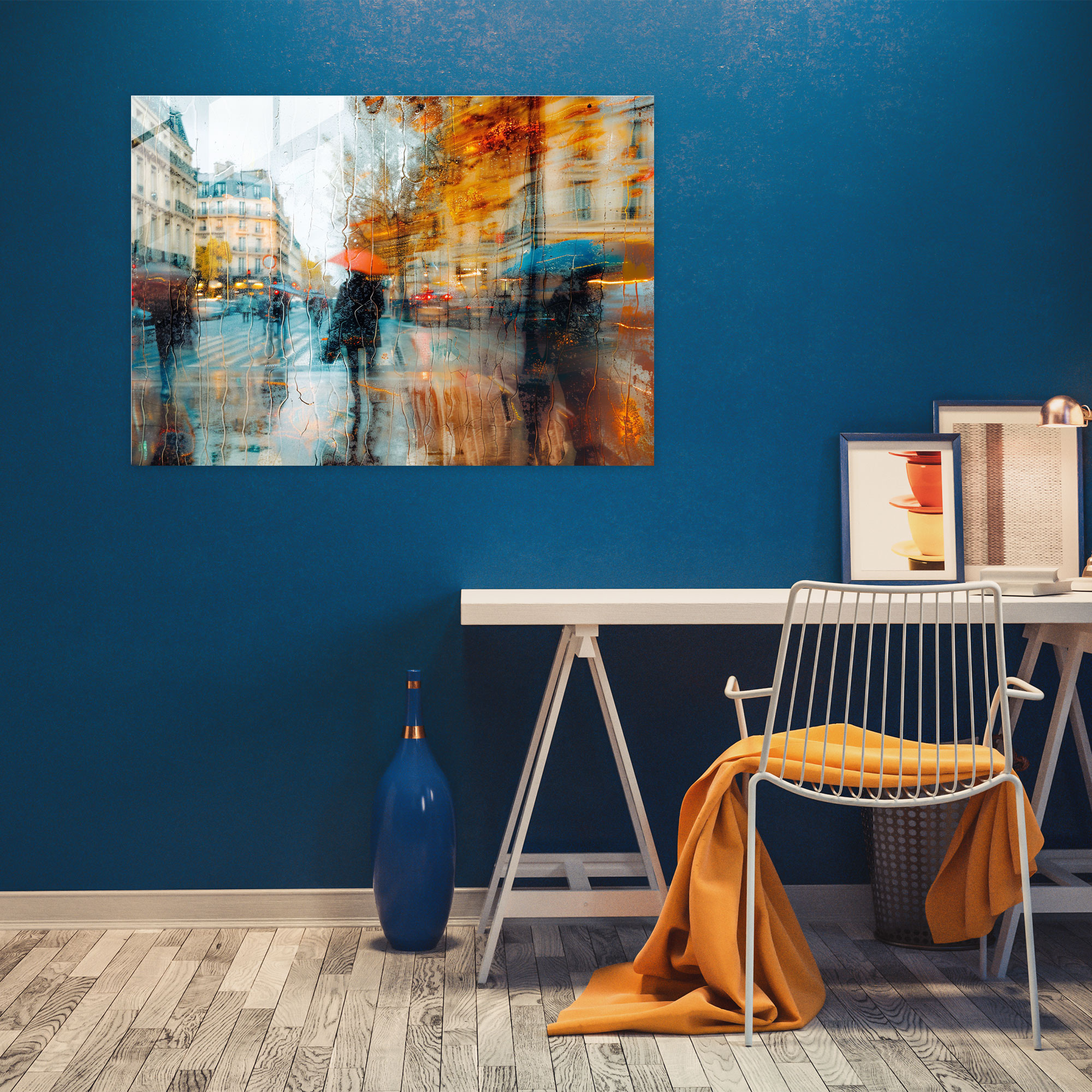 Impressionism Parisian Street Glass Wall Art - Impressionism, Home Decoration, Modern Art, Glass Art