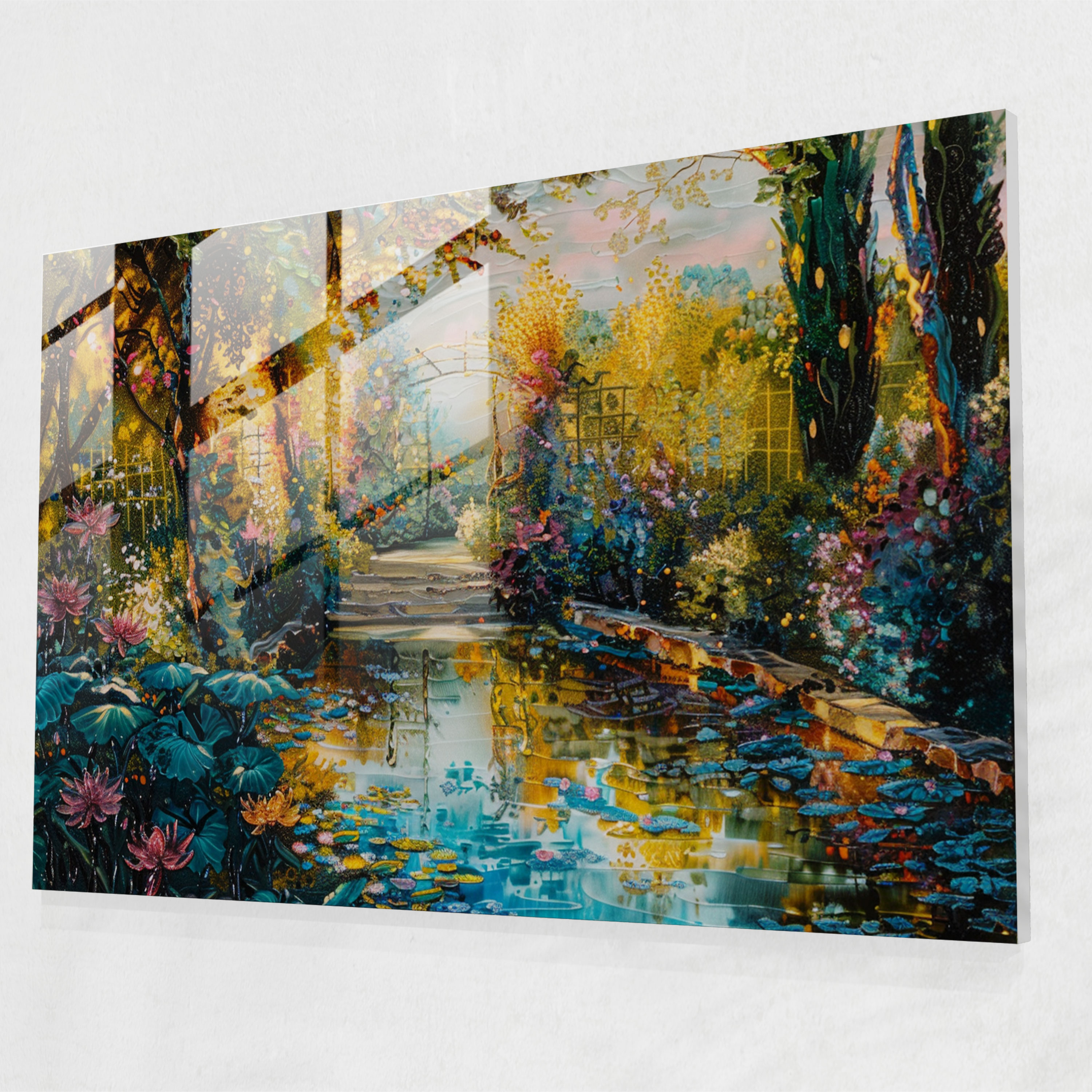 Impressionism Light-Filled Garden Glass Art - Impressionism, Glass Art, Home Decoration, Modern Art