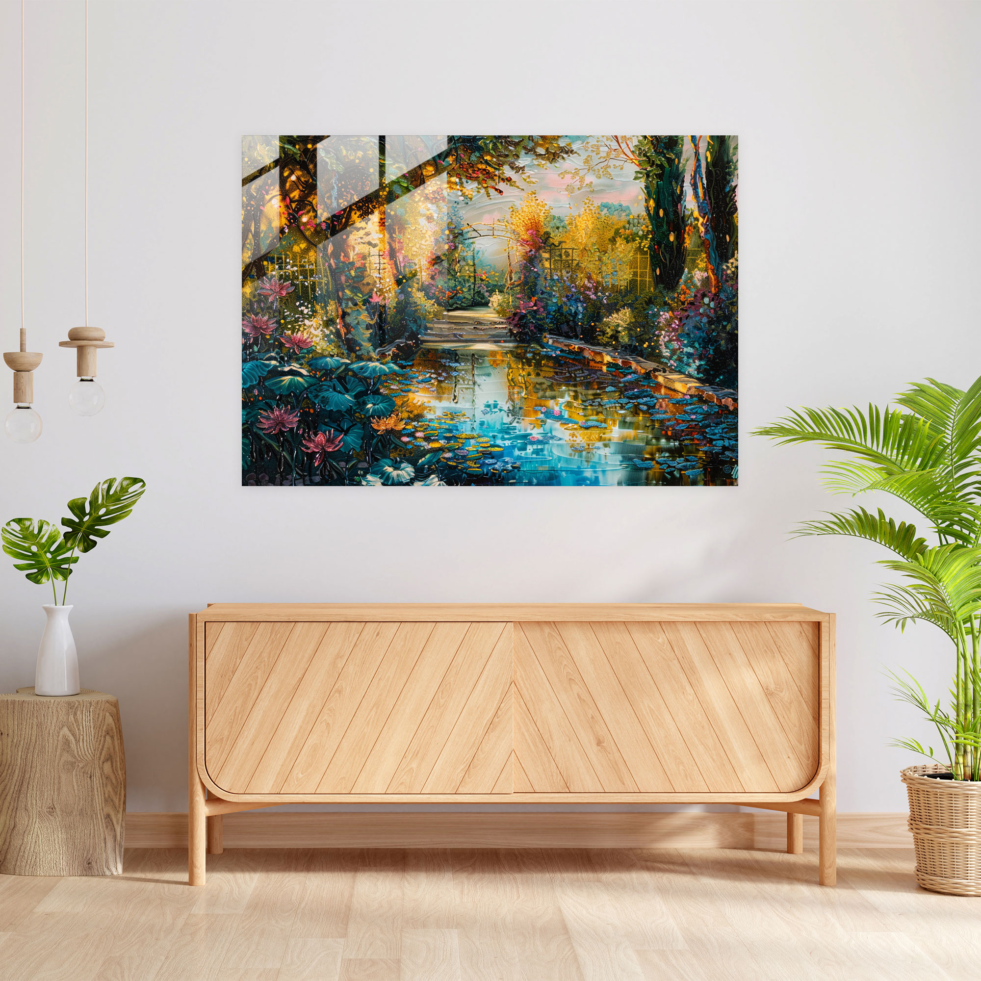 Impressionism Light-Filled Garden Glass Art - Impressionism, Glass Art, Home Decoration, Modern Art