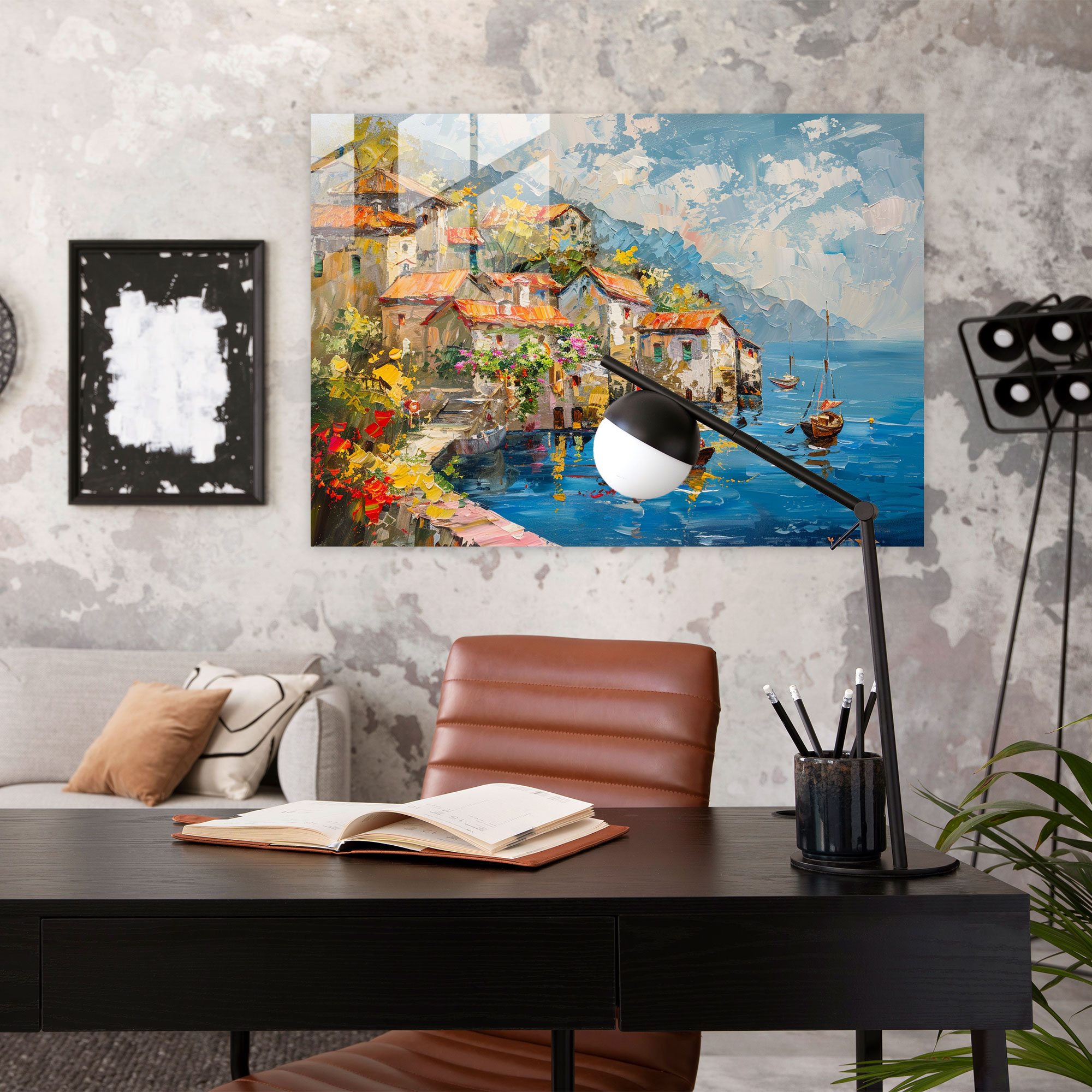 Impressionism Seaside Village Wall Decoration - Impressionism, Modern Art, Impressionism, Wall Decoration