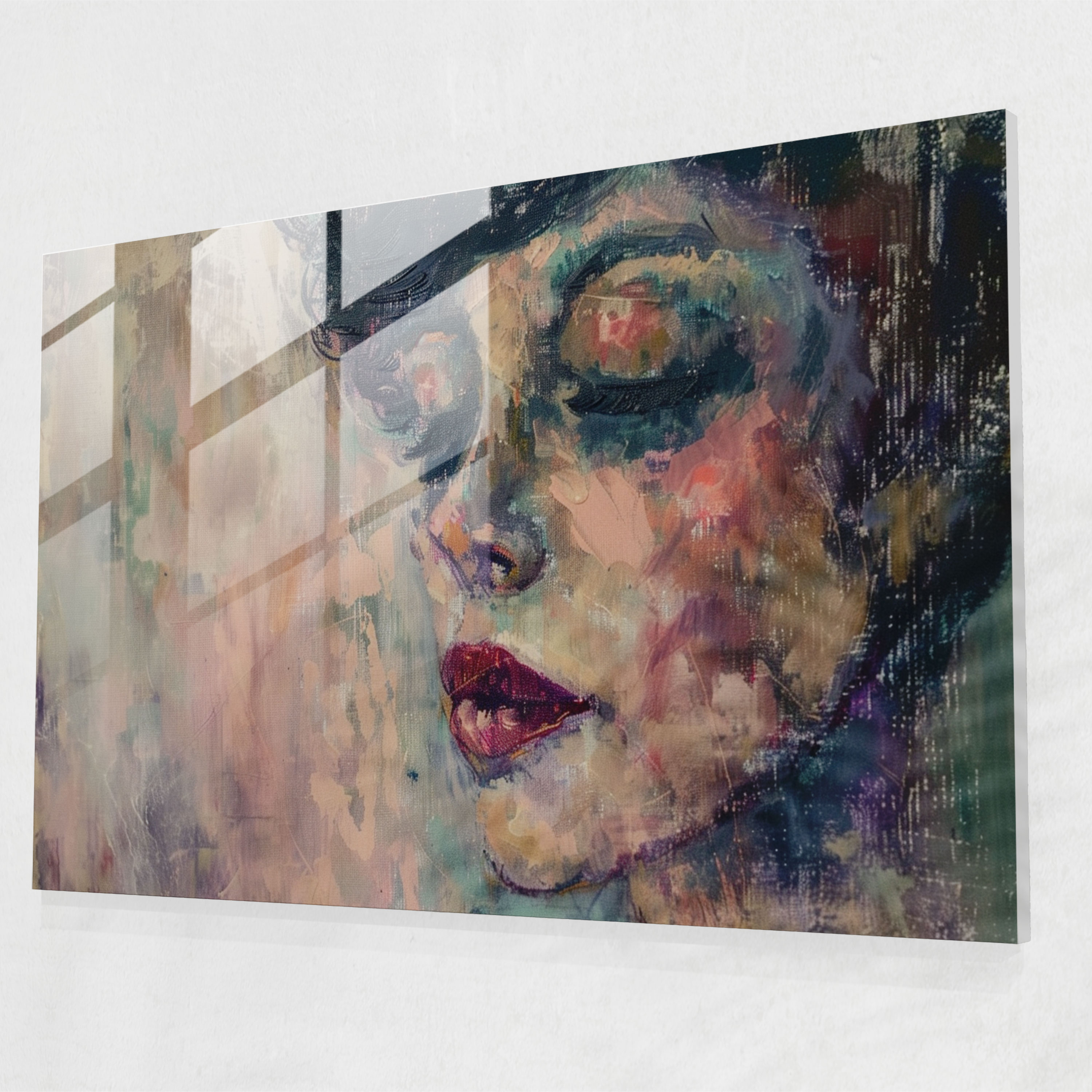Impressionism Portrait Glass Print - Impressionism, Home Decoration, Glass Print, Wall Decoration
