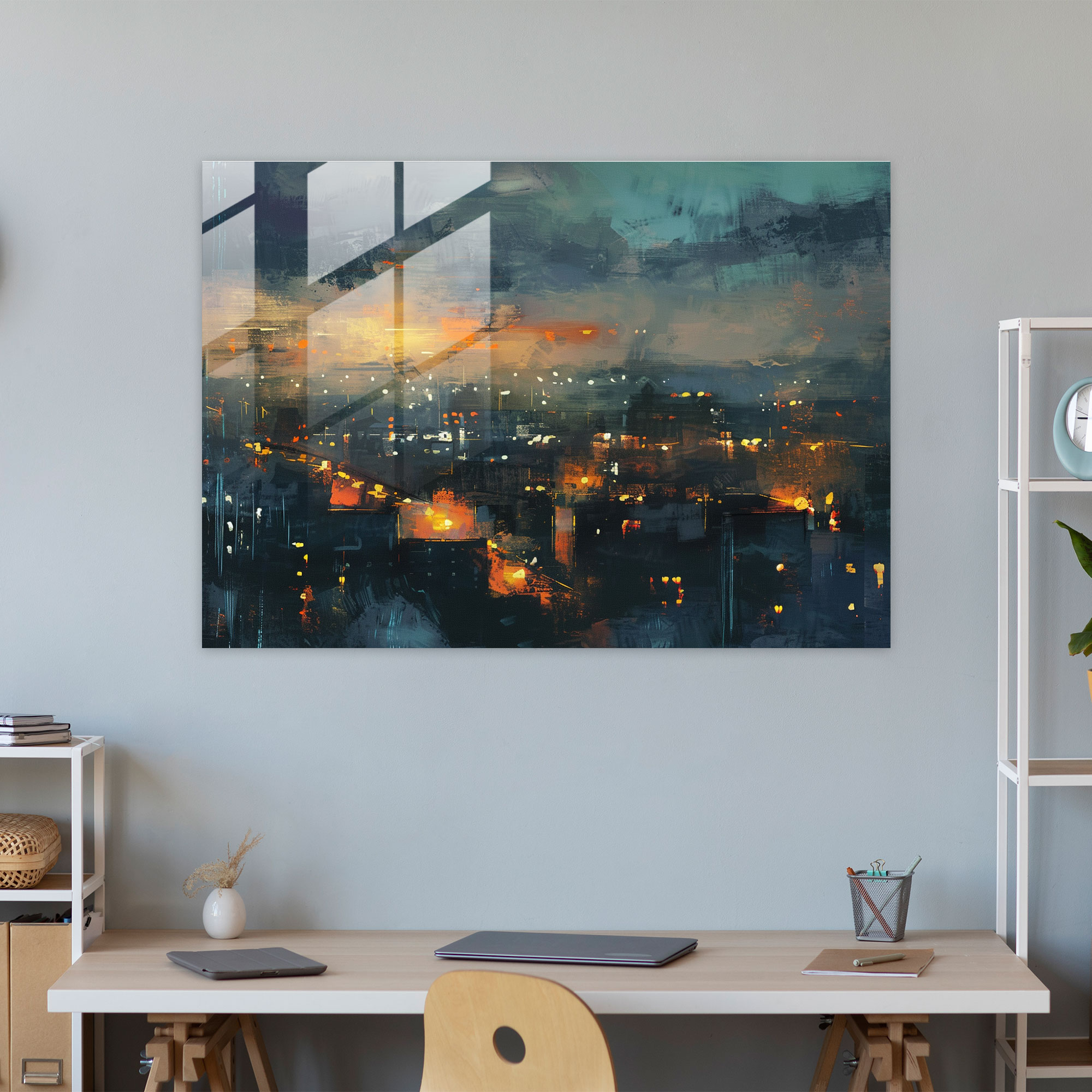 Impressionism Cityscape Home Decoration - Impressionism, Glass Print, Home Decoration, Impressionism