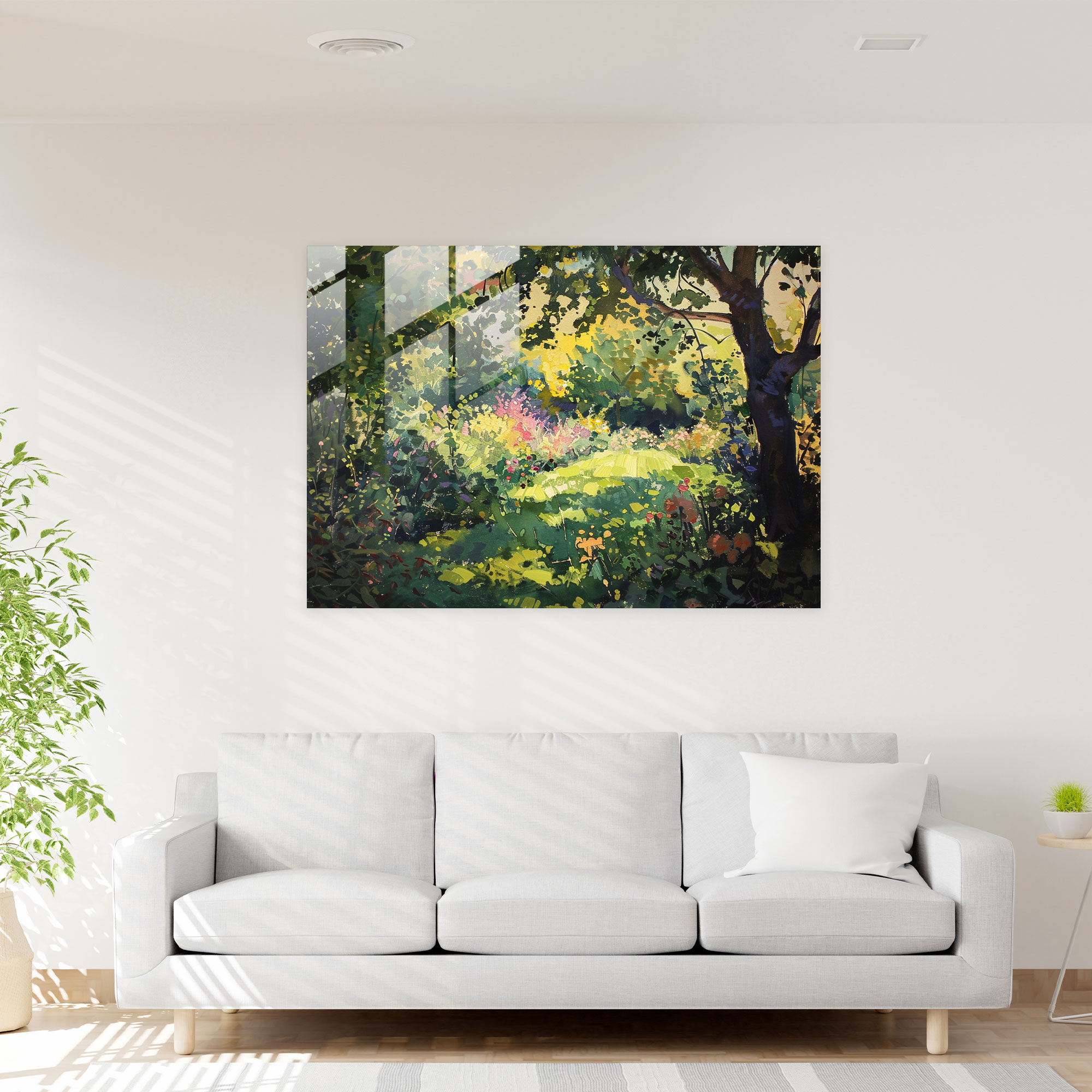 Impressionism Garden Glass Wall Decoration - Impressionism, Impressionism, Wall Decoration, Glass Art