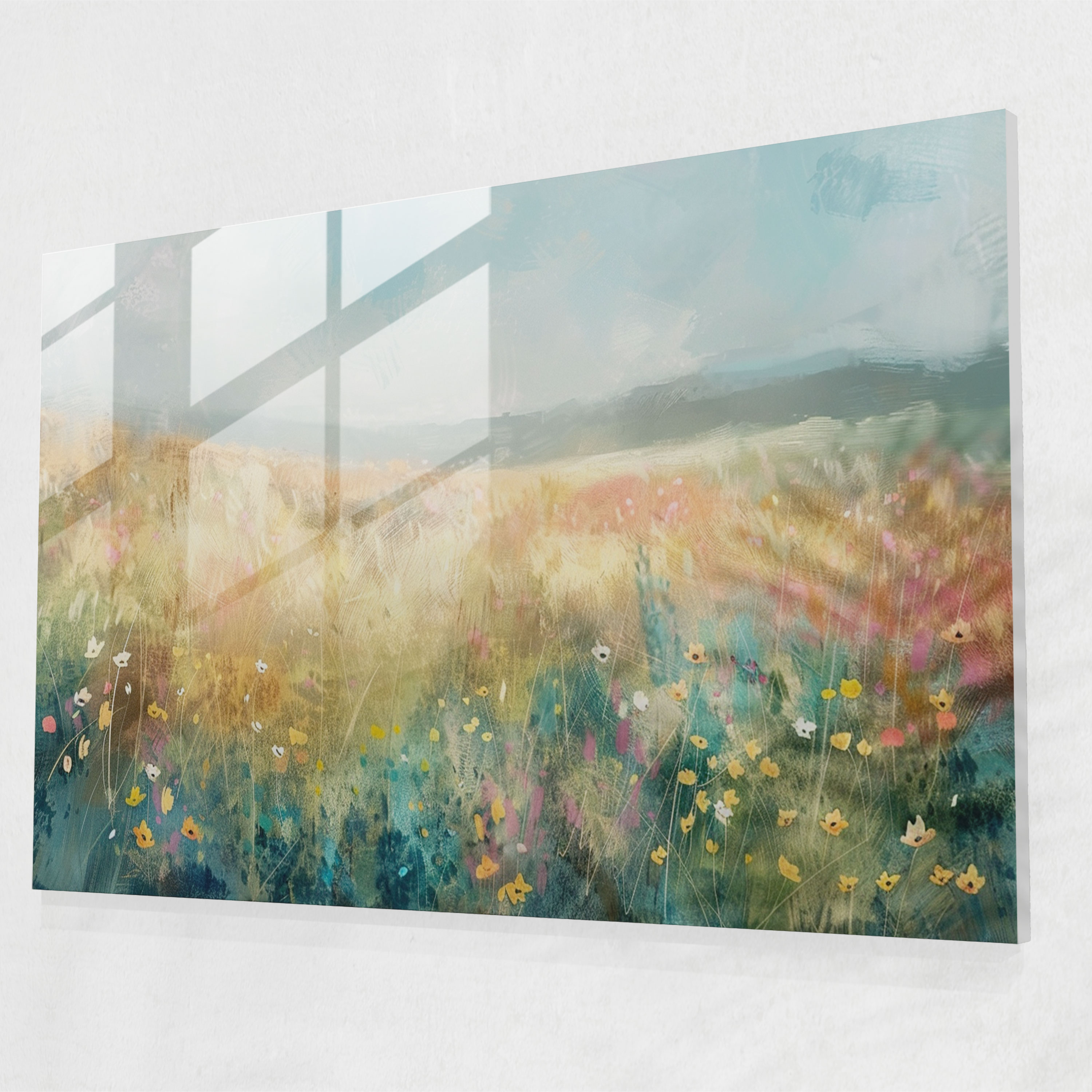 Impressionism Meadow Glass Wall Art - Impressionism, Glass Art, Wall Decoration, Glass Wall Art