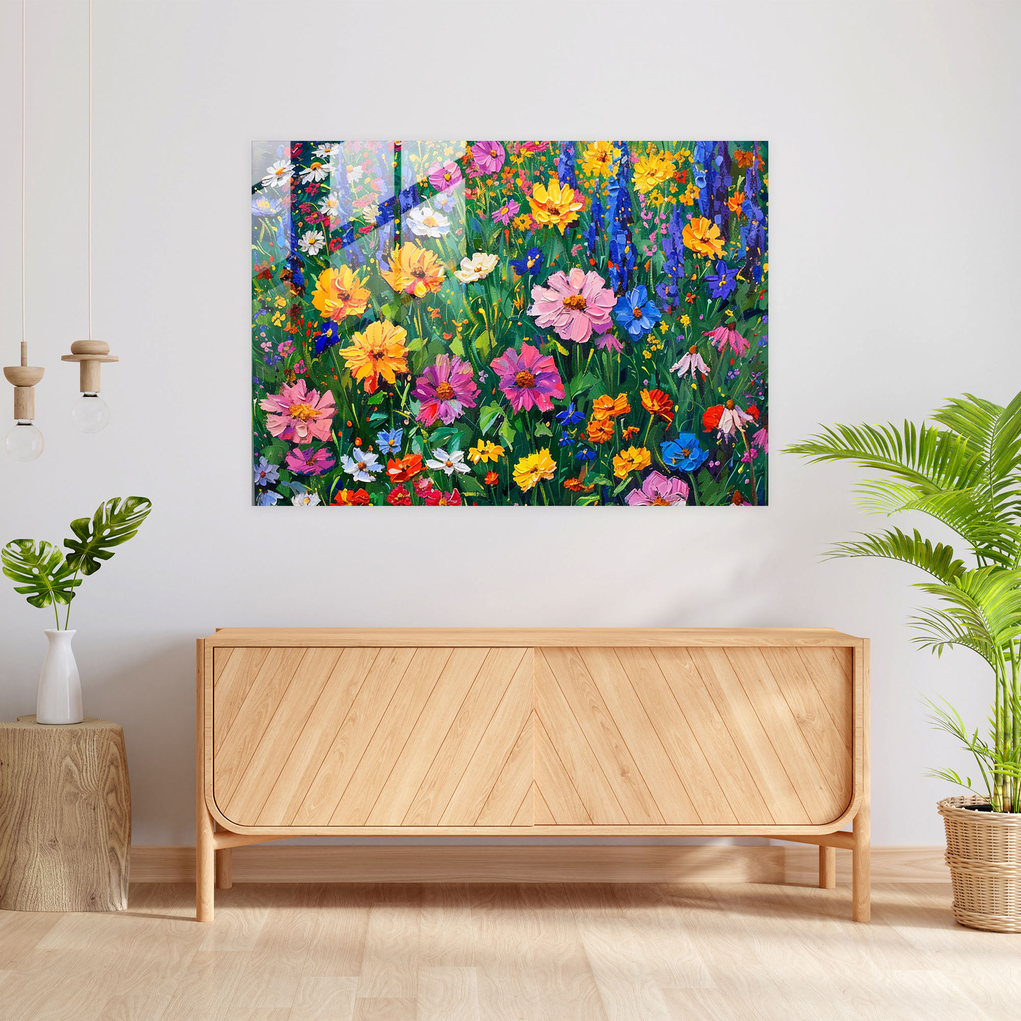 Impressionism Wall Decoration - Vibrant Garden Full Of Colorful Flowers - Impressionism, Colorful, Wall Decoration, Impressionism