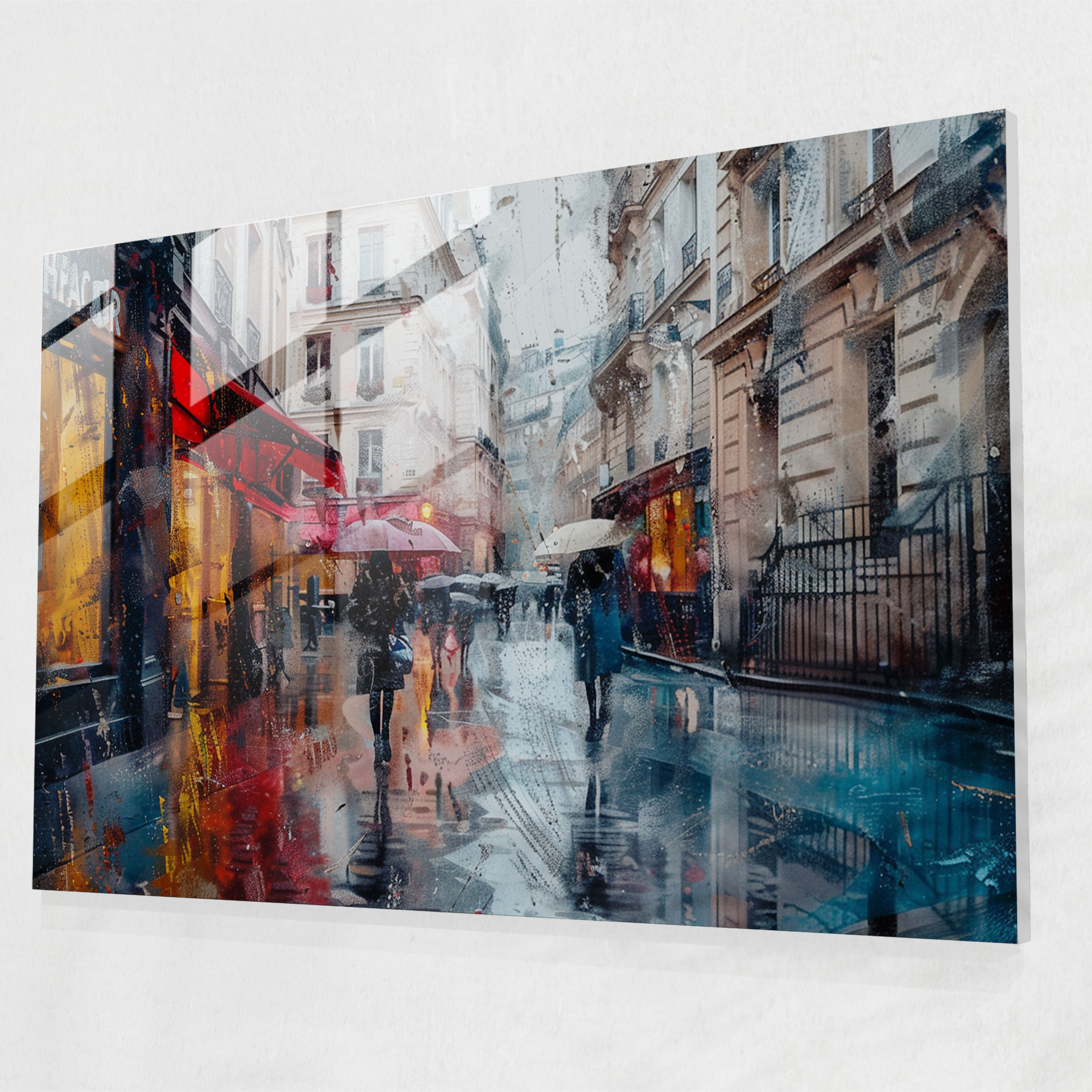 Impressionism Paris Street Glass Print - Impressionism, Wall Decoration, Impressionism, Paris