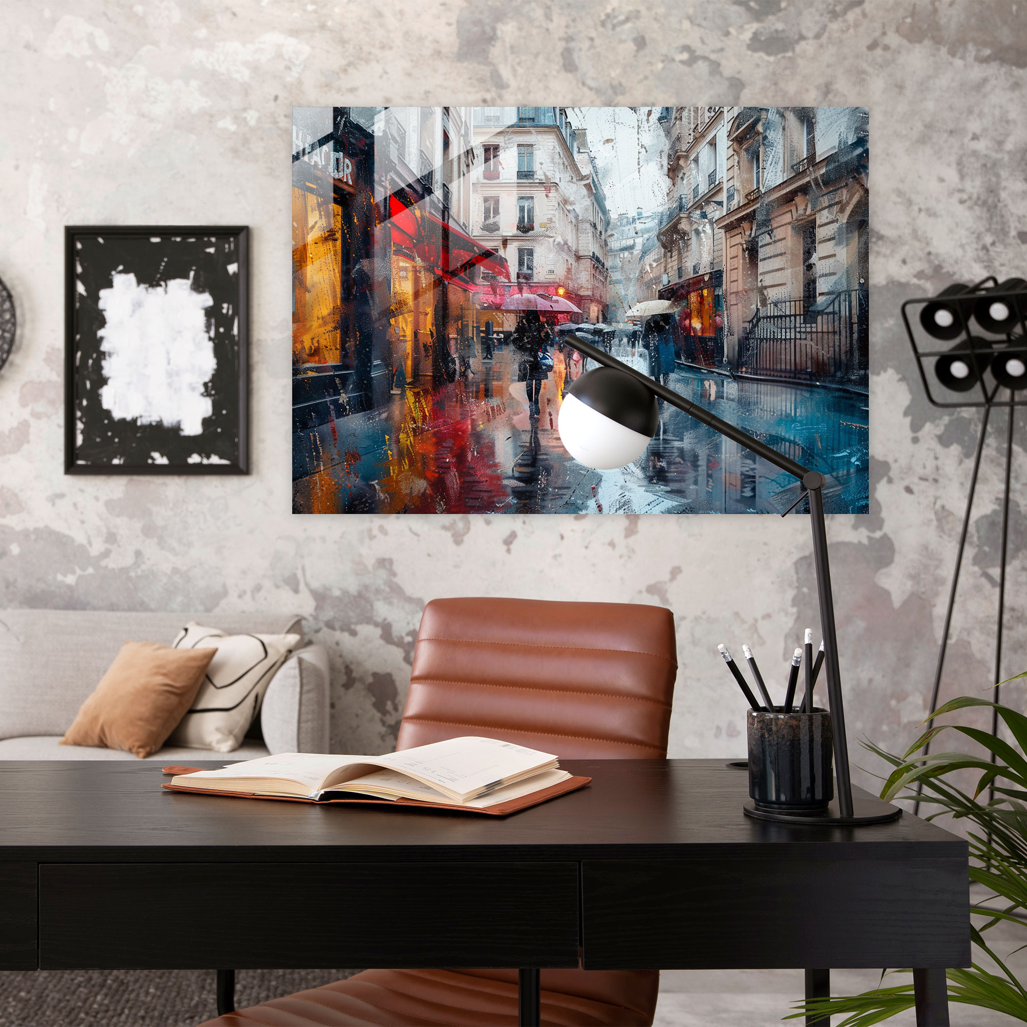 Impressionism Paris Street Glass Print - Impressionism, Wall Decoration, Impressionism, Paris