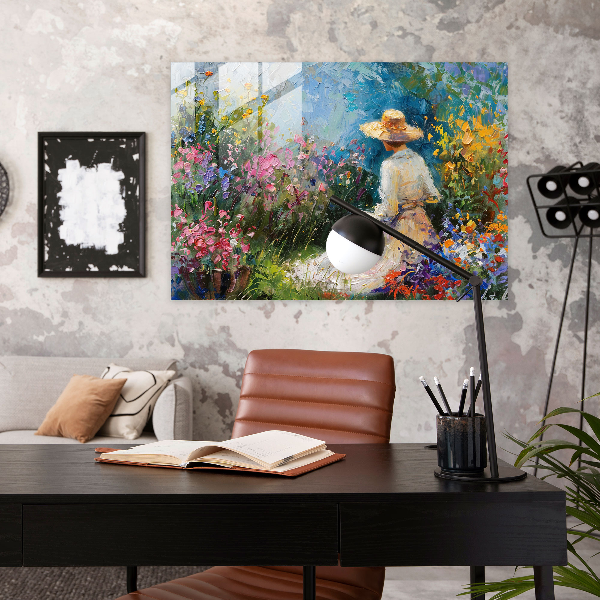 Impressionism Wall Decoration: Woman In Garden - Impressionism, Impressionism, Modern Art, Glass Wall Art
