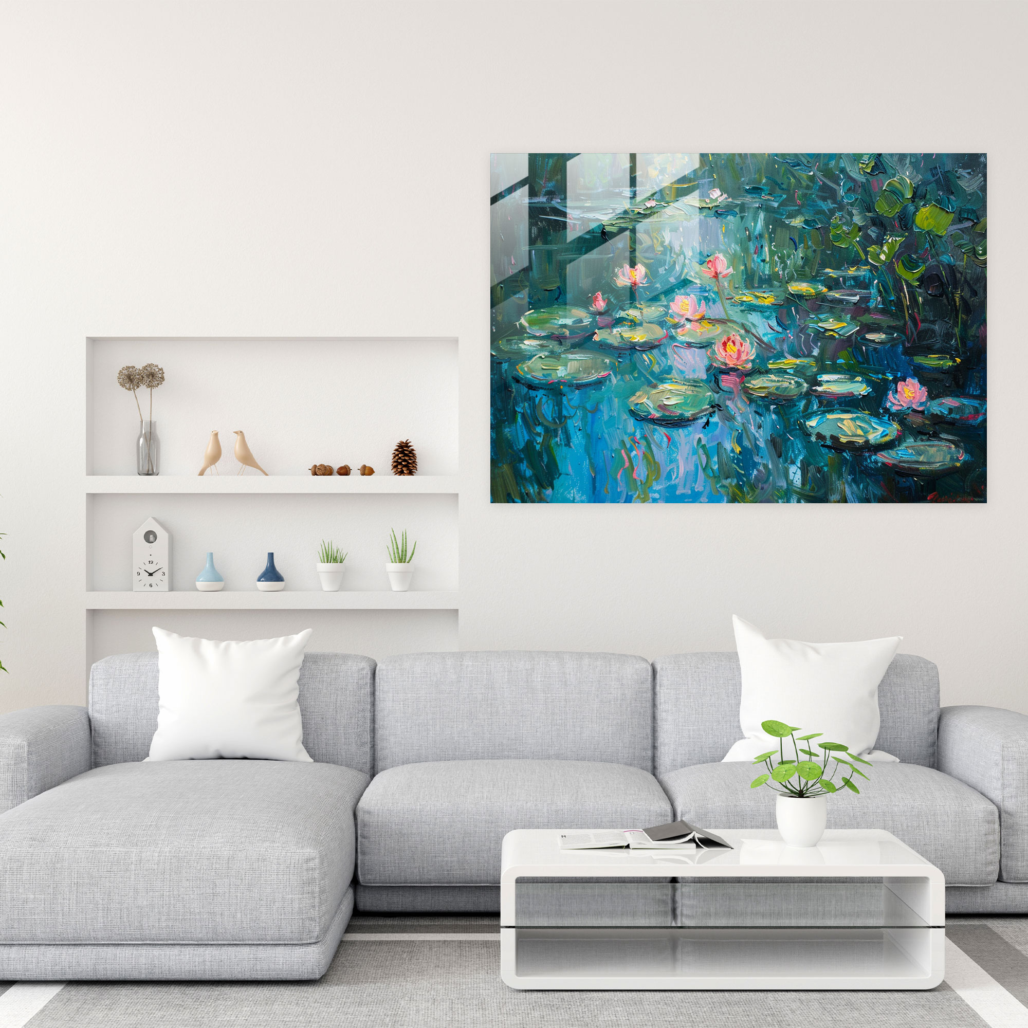 Water Lilies Pond Home Decoration - Impressionism, Wall Decoration, Impressionism, Home Decoration