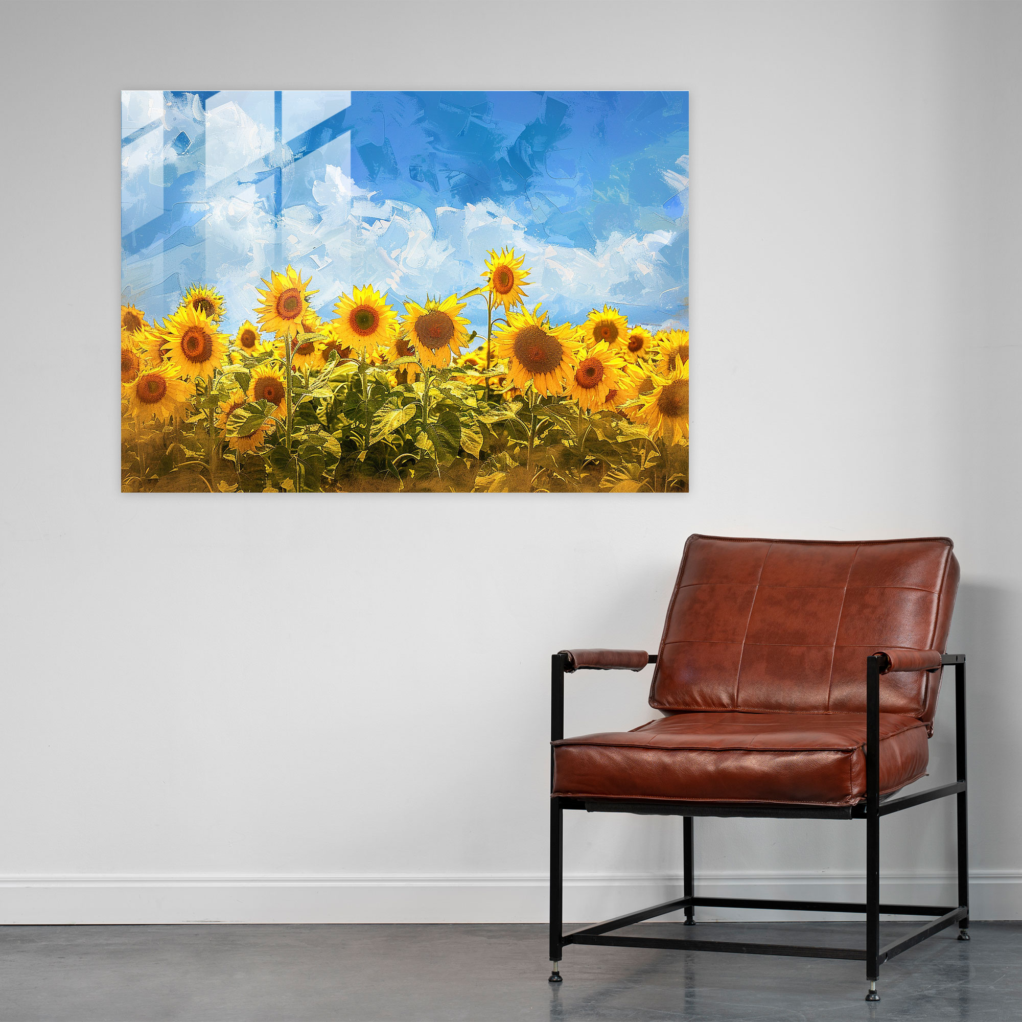 Impressionism Modern Art - Blooming Sunflowers - Impressionism, Sunflowers, Modern Art, Impressionism