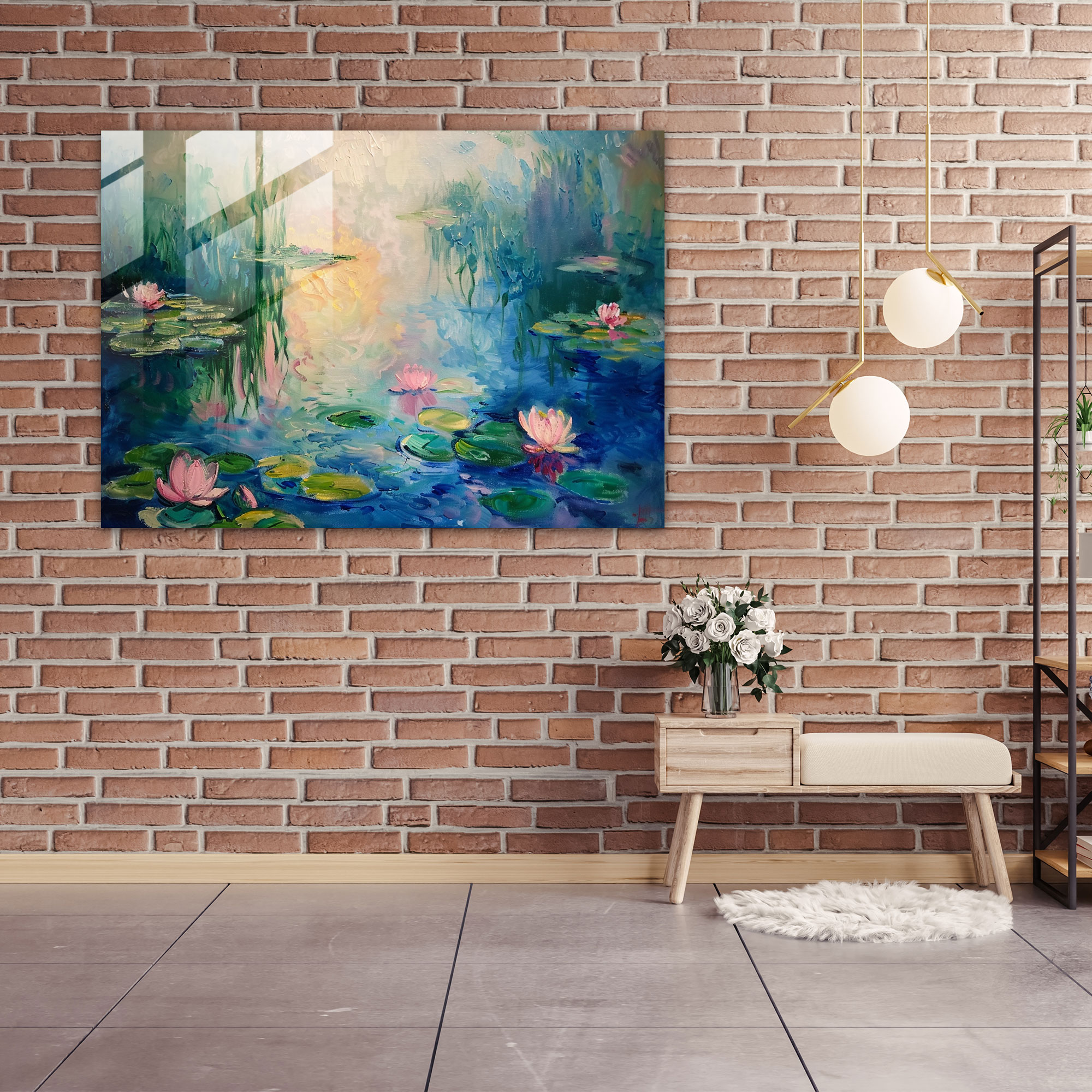 Impressionism Glass Wall Art - Monet's Water Lilies - Impressionism, Monet, Glass Wall Art, Impressionism