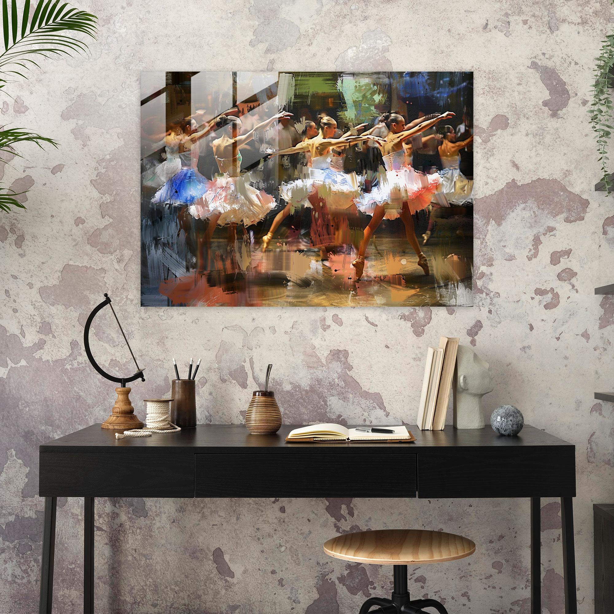 Impressionism Modern Art: Ballet Dancers - Impressionism, Wall Decoration, Glass Art, Ballet Dancers