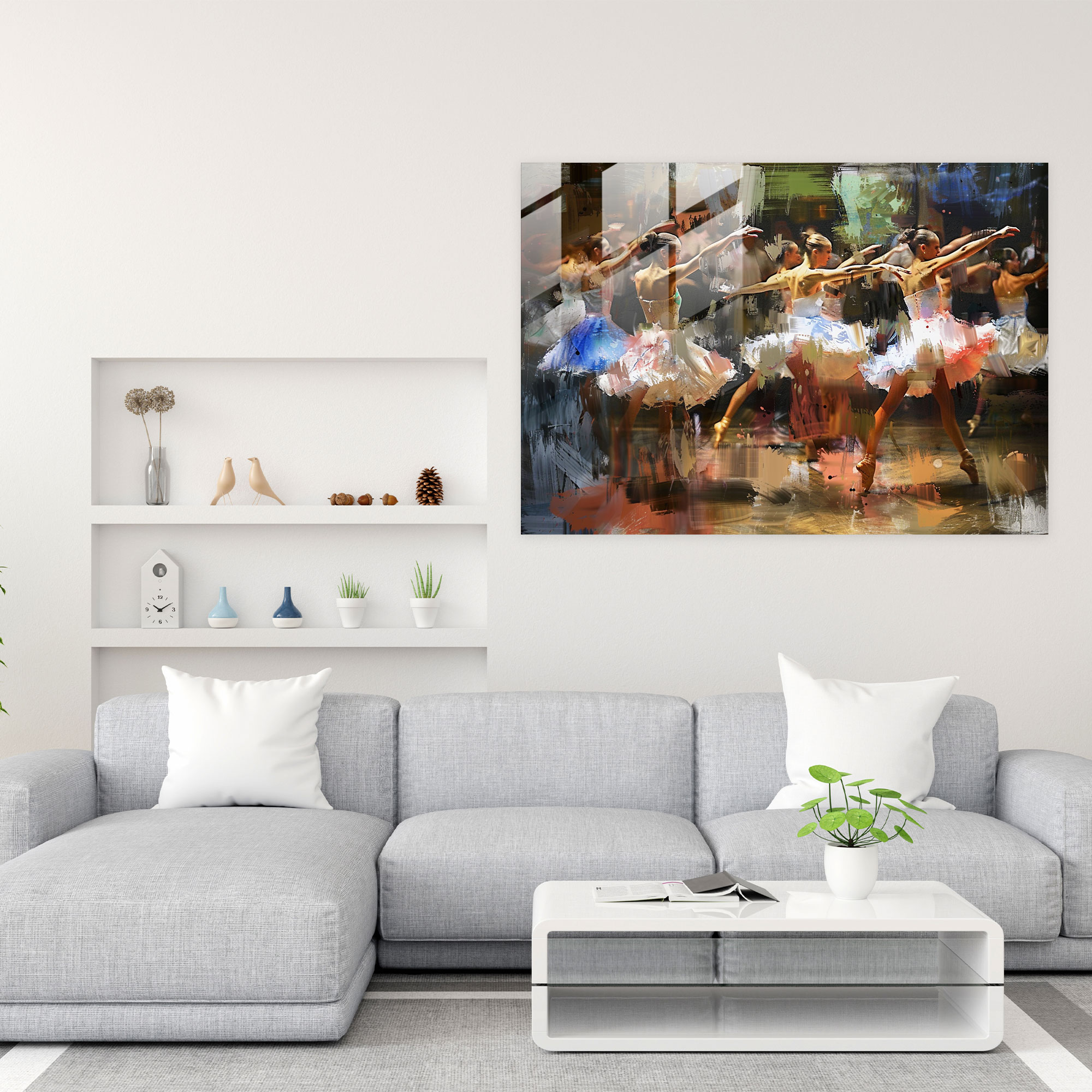 Impressionism Modern Art: Ballet Dancers - Impressionism, Wall Decoration, Glass Art, Ballet Dancers