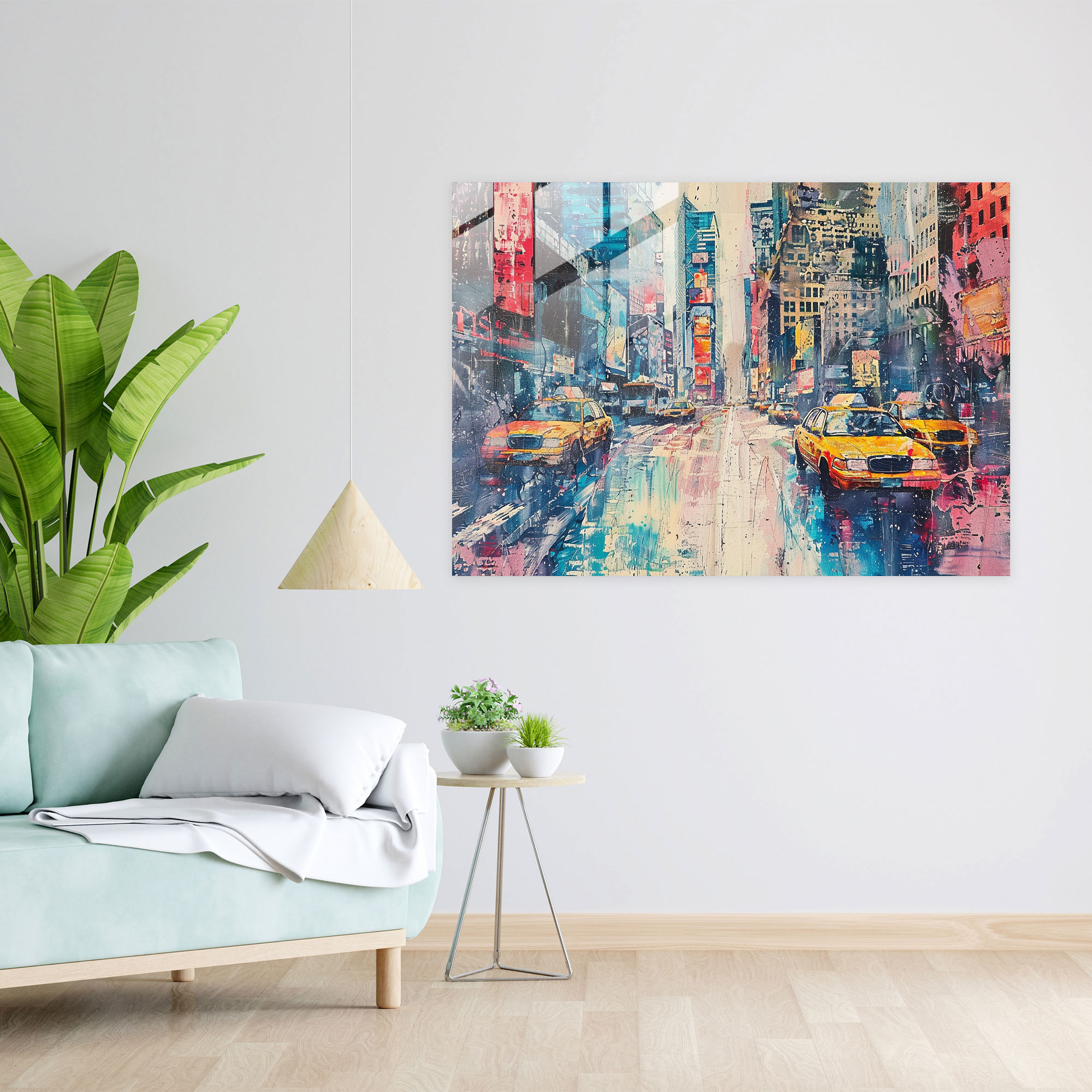 Impressionism Glass Print: Vibrant Cityscape - Impressionism, Impressionism, Glass Art, Modern Art